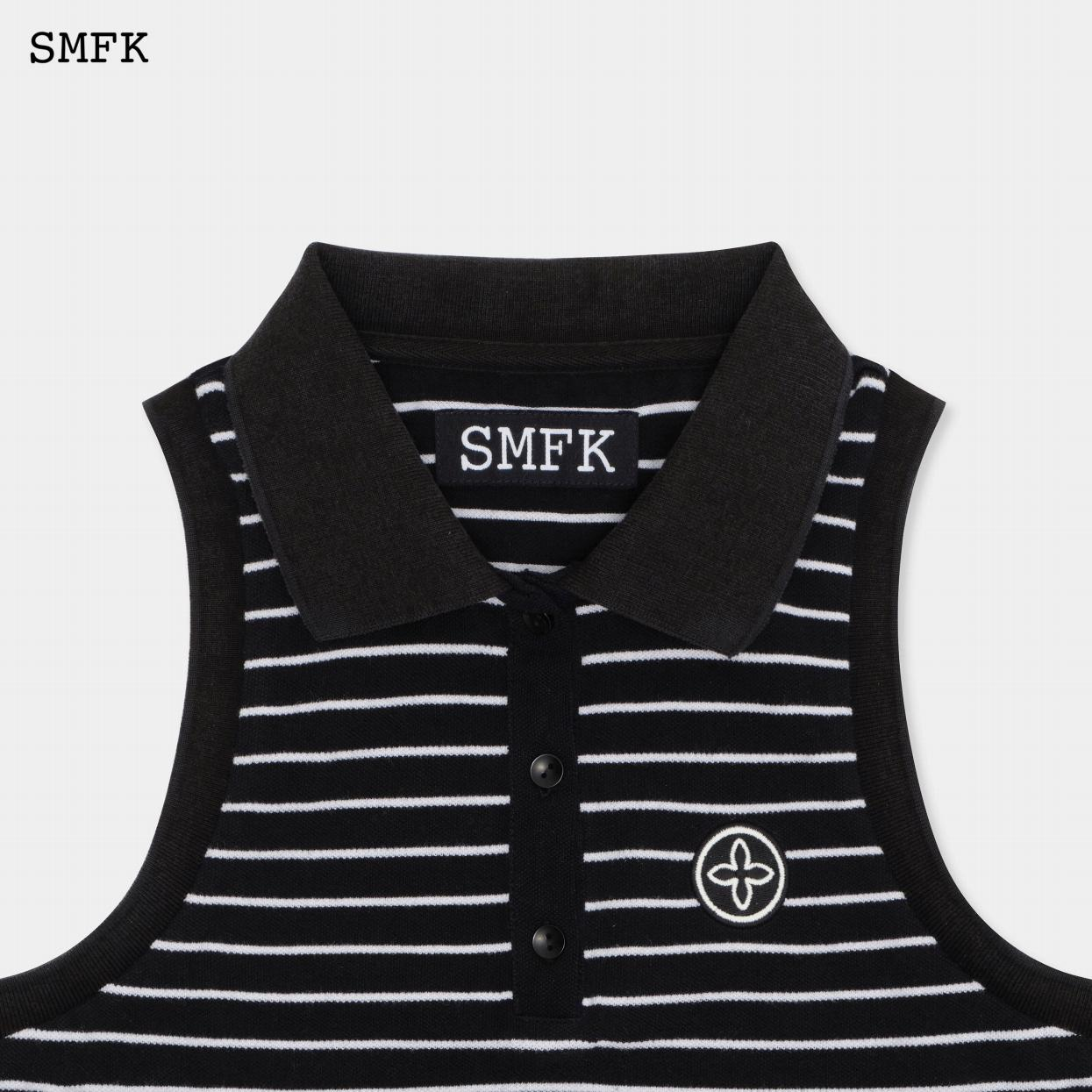 【PRE ORDER】COMPASS VINTAGE LAPEL TANK TOP/BLACK STRIPE UTK013BSP