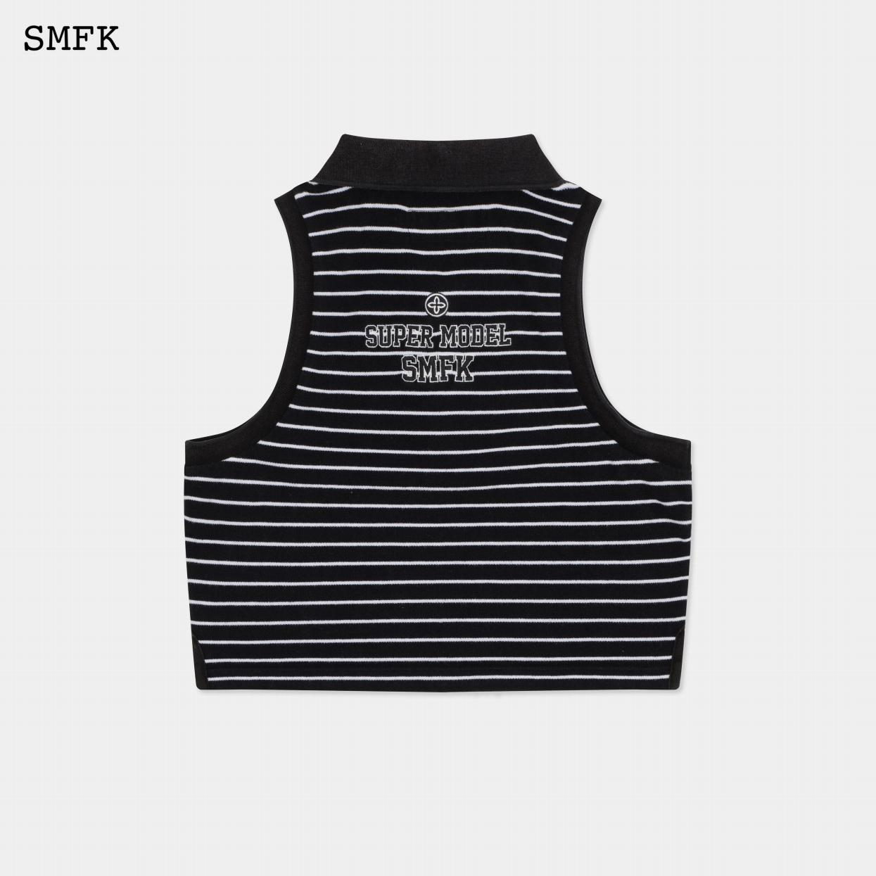 【PRE ORDER】COMPASS VINTAGE LAPEL TANK TOP/BLACK STRIPE UTK013BSP
