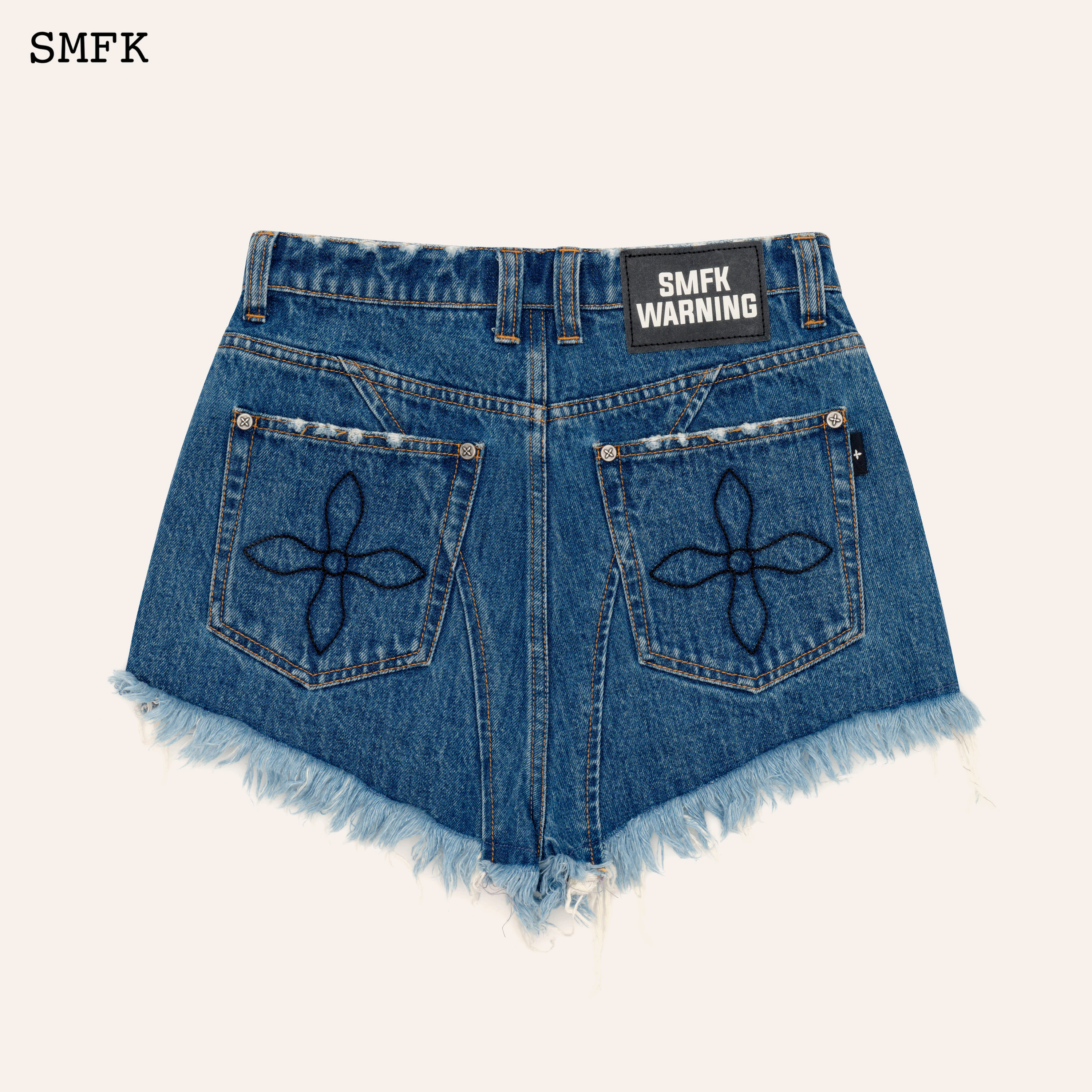 SMFK WILD WORLD STRAY TO DECONSTRUCT DENIM SHORTS PS001DB
