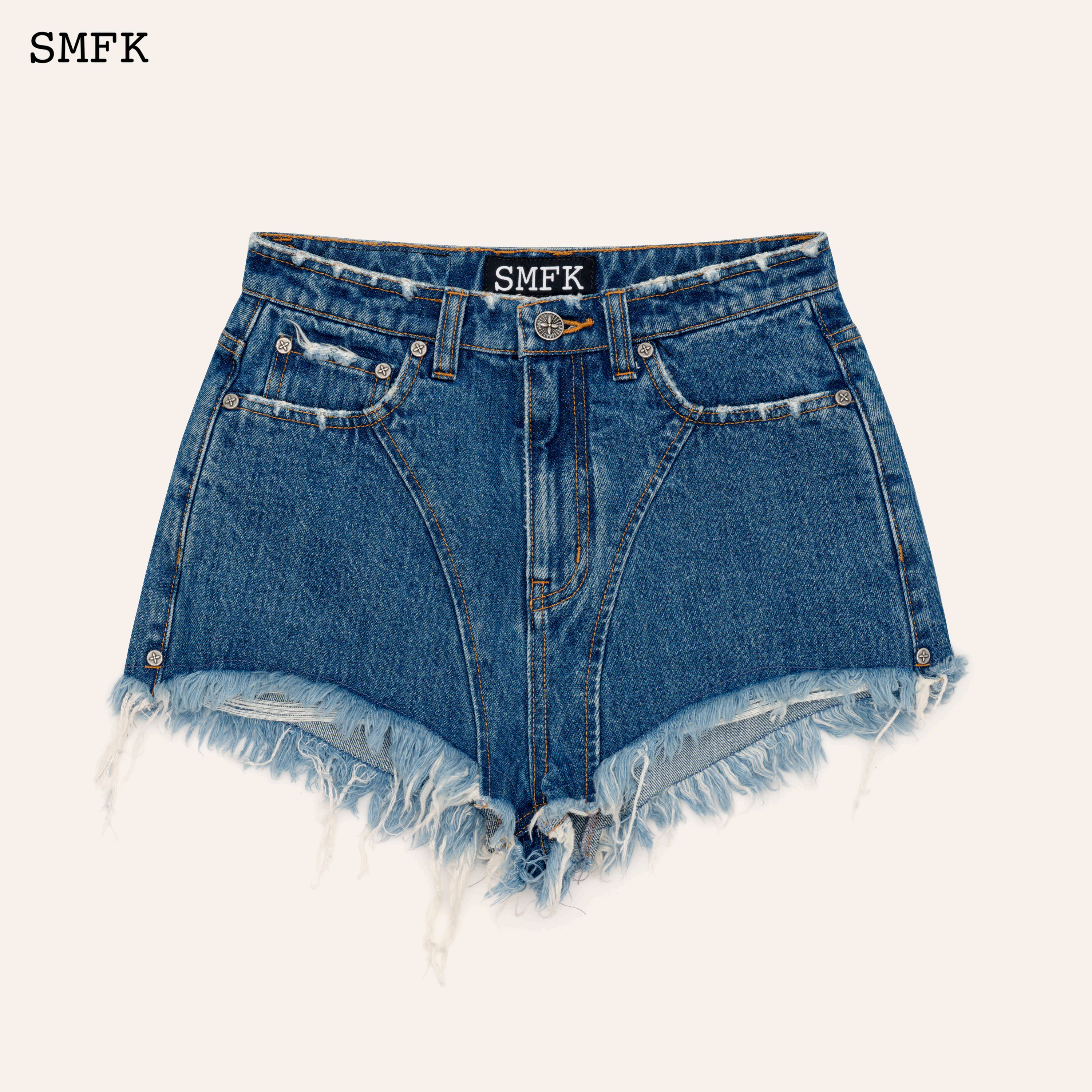 SMFK WILD WORLD STRAY TO DECONSTRUCT DENIM SHORTS PS001DB