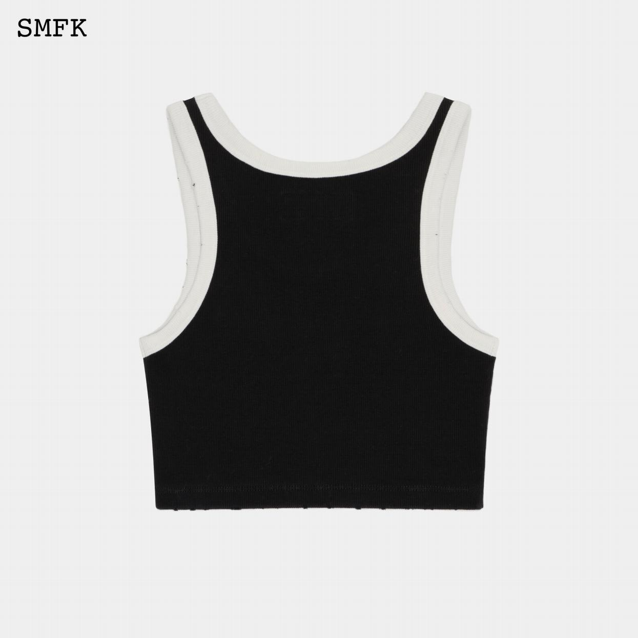 COMPASS CAMPUS RETRO SPORTS VEST/BLACK AND WHITE UTK02BW
