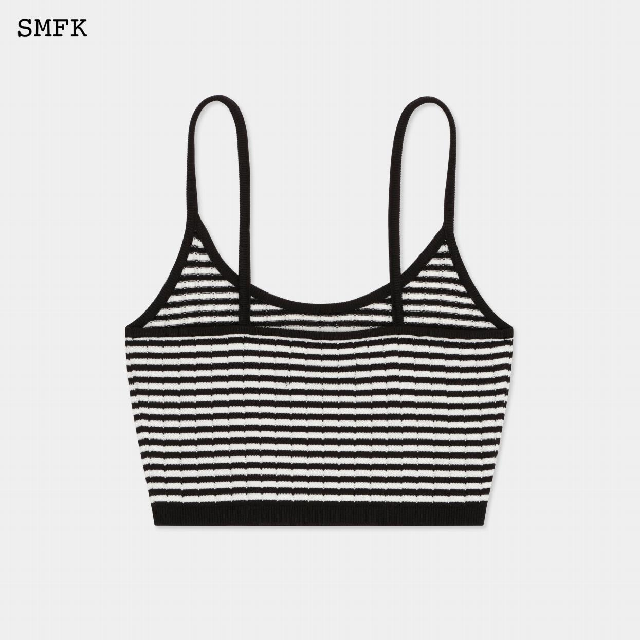 COMPASS KNITTED SUSPENDERS/BLACK AND WHITE STRIPES UTK09BWSP