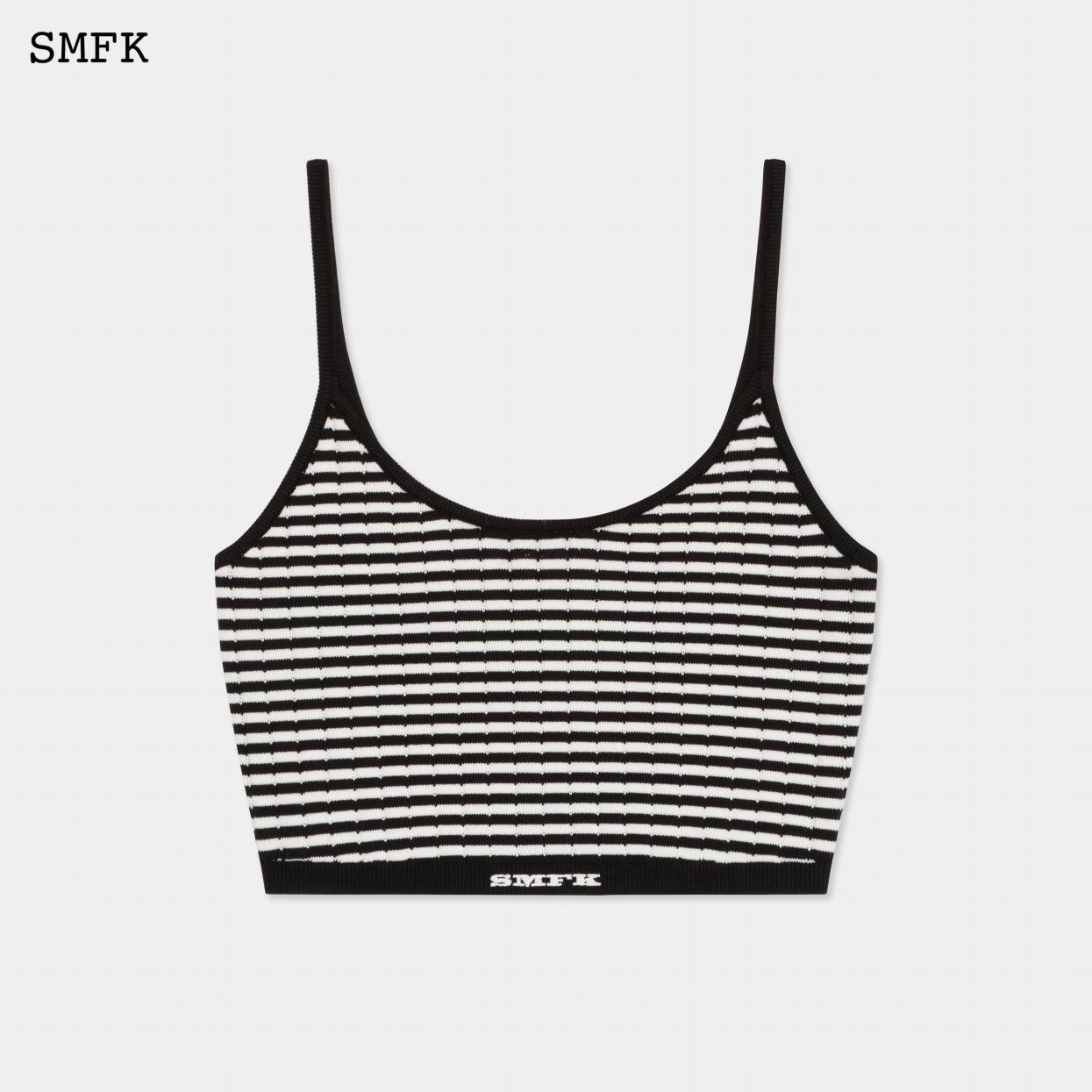 COMPASS KNITTED SUSPENDERS/BLACK AND WHITE STRIPES UTK09BWSP
