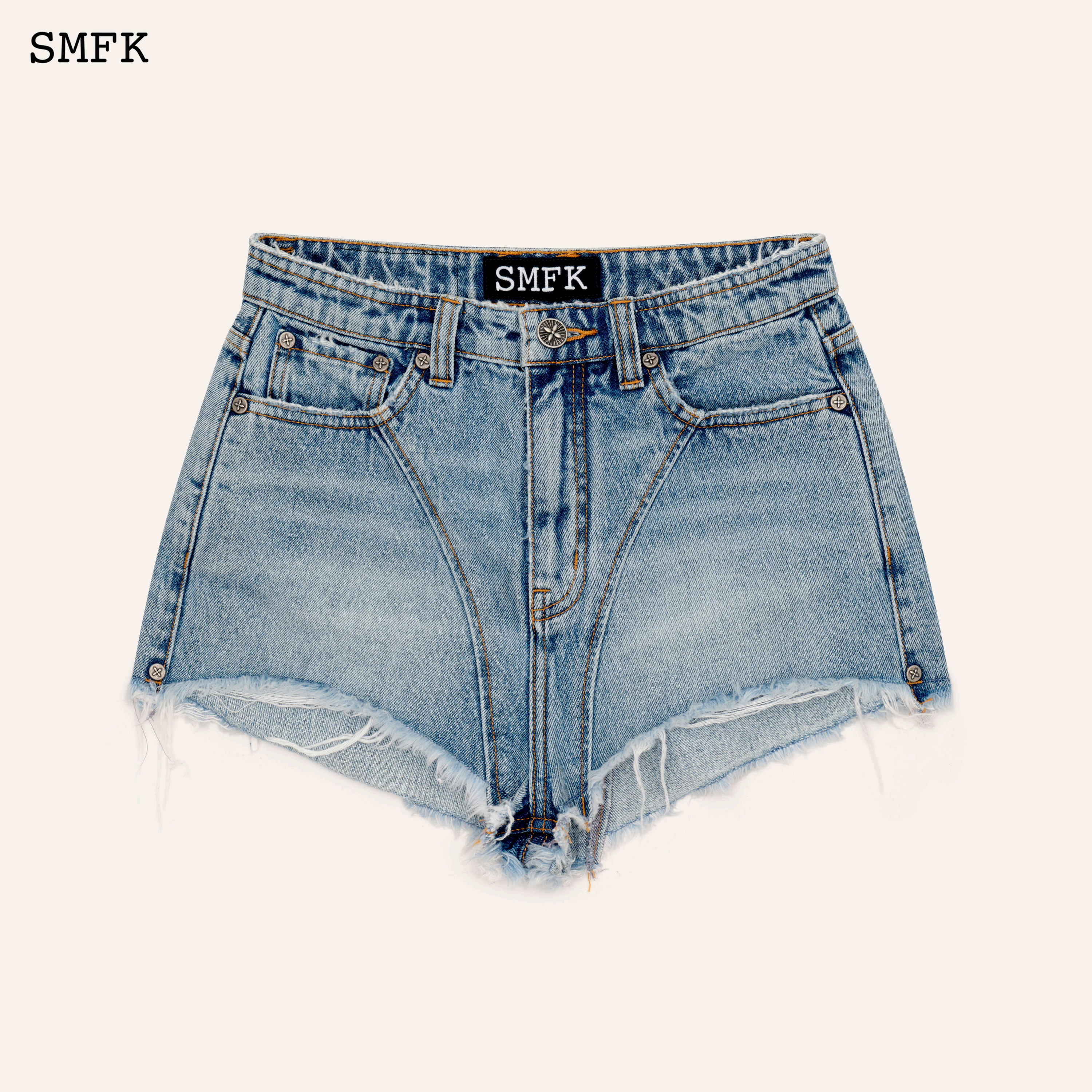 SMFK WILD WORLD STRAY TO DECONSTRUCT DENIM SHORTS  PS001BL