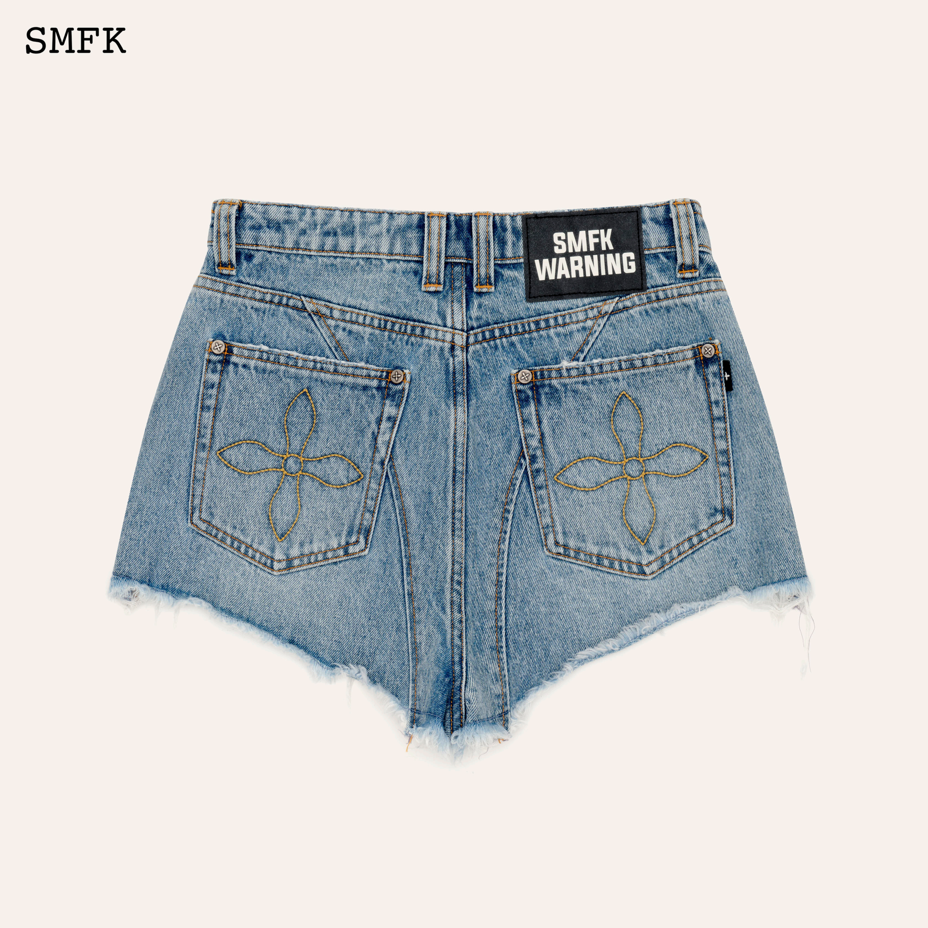 SMFK WILD WORLD STRAY TO DECONSTRUCT DENIM SHORTS  PS001BL