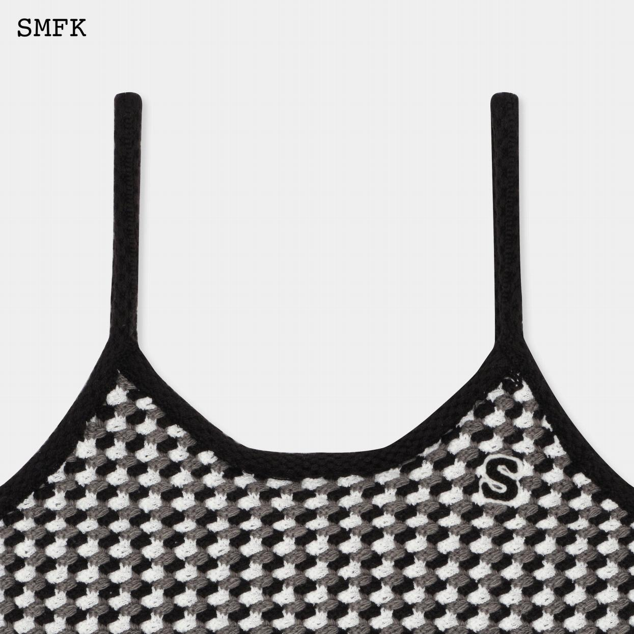 【PRE ORDER】SMFK COMPASS PLAID KNITTED SUSPENDER/SMALL PLAID UTK09BWC