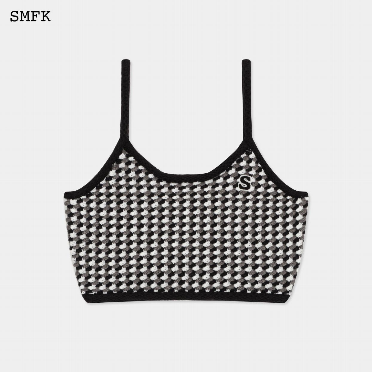 【PRE ORDER】SMFK COMPASS PLAID KNITTED SUSPENDER/SMALL PLAID UTK09BWC