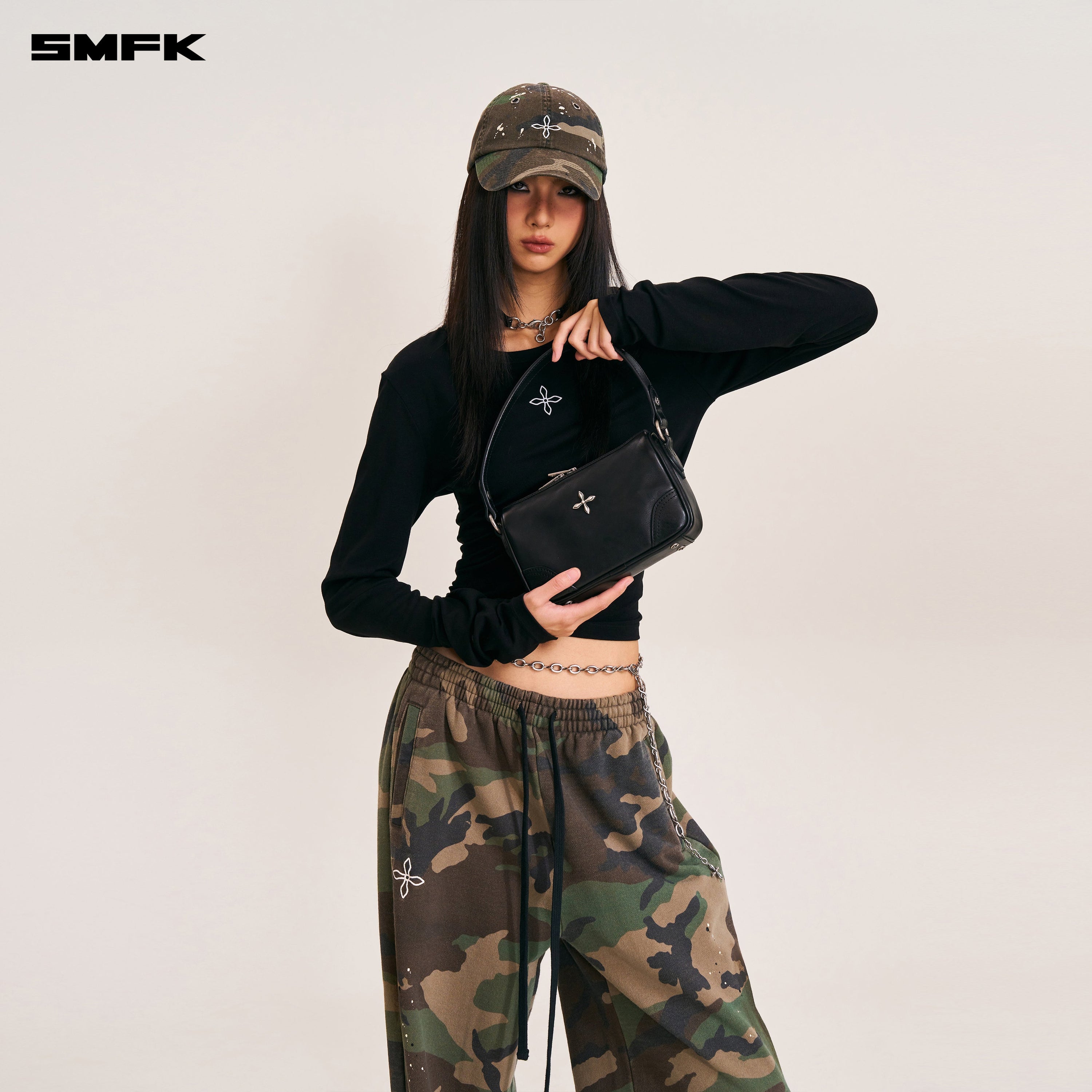 RAGE ORIGIN LEATHER SHOULDER BAG/SMALL WILD BLACK