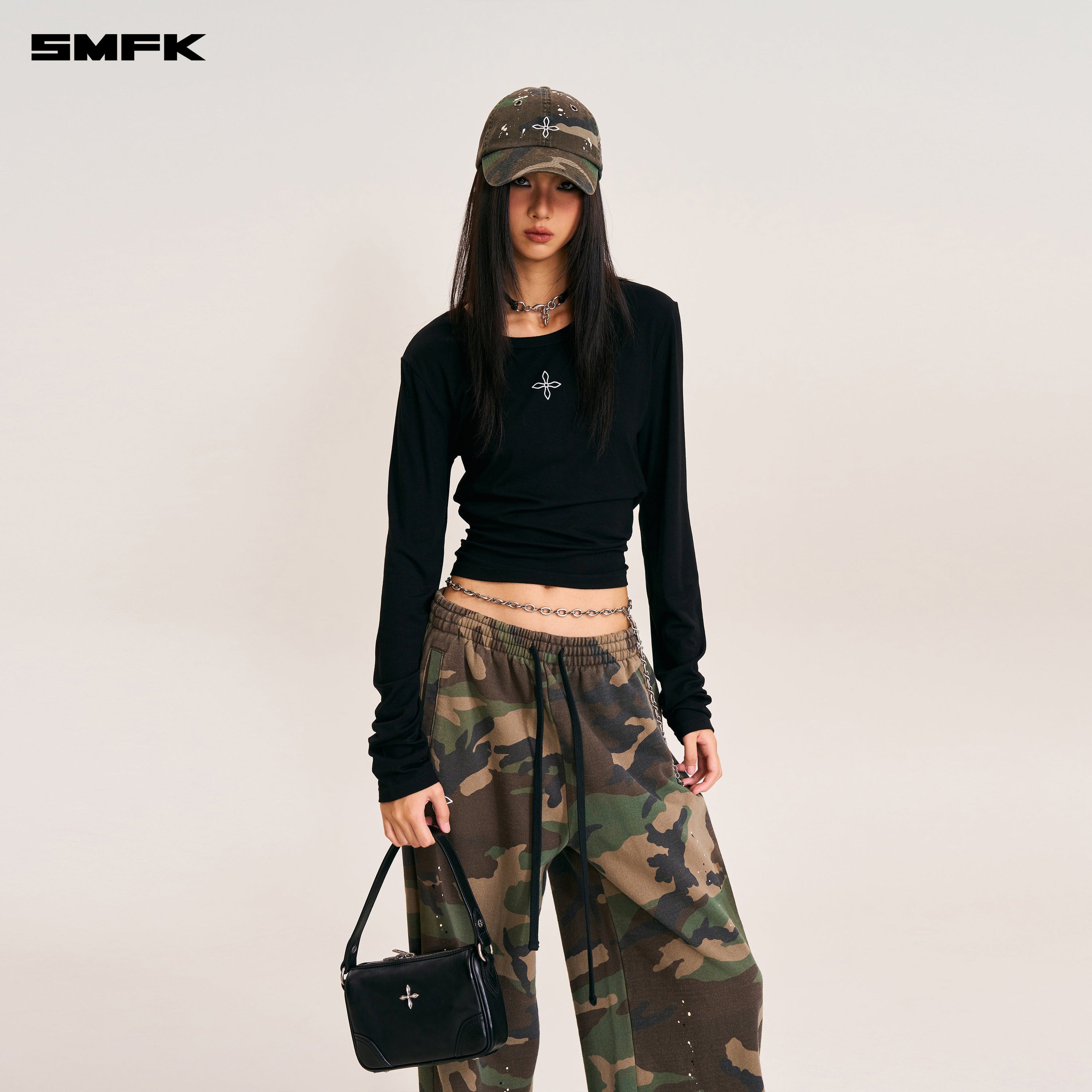 RAGE ORIGIN LEATHER SHOULDER BAG/SMALL WILD BLACK