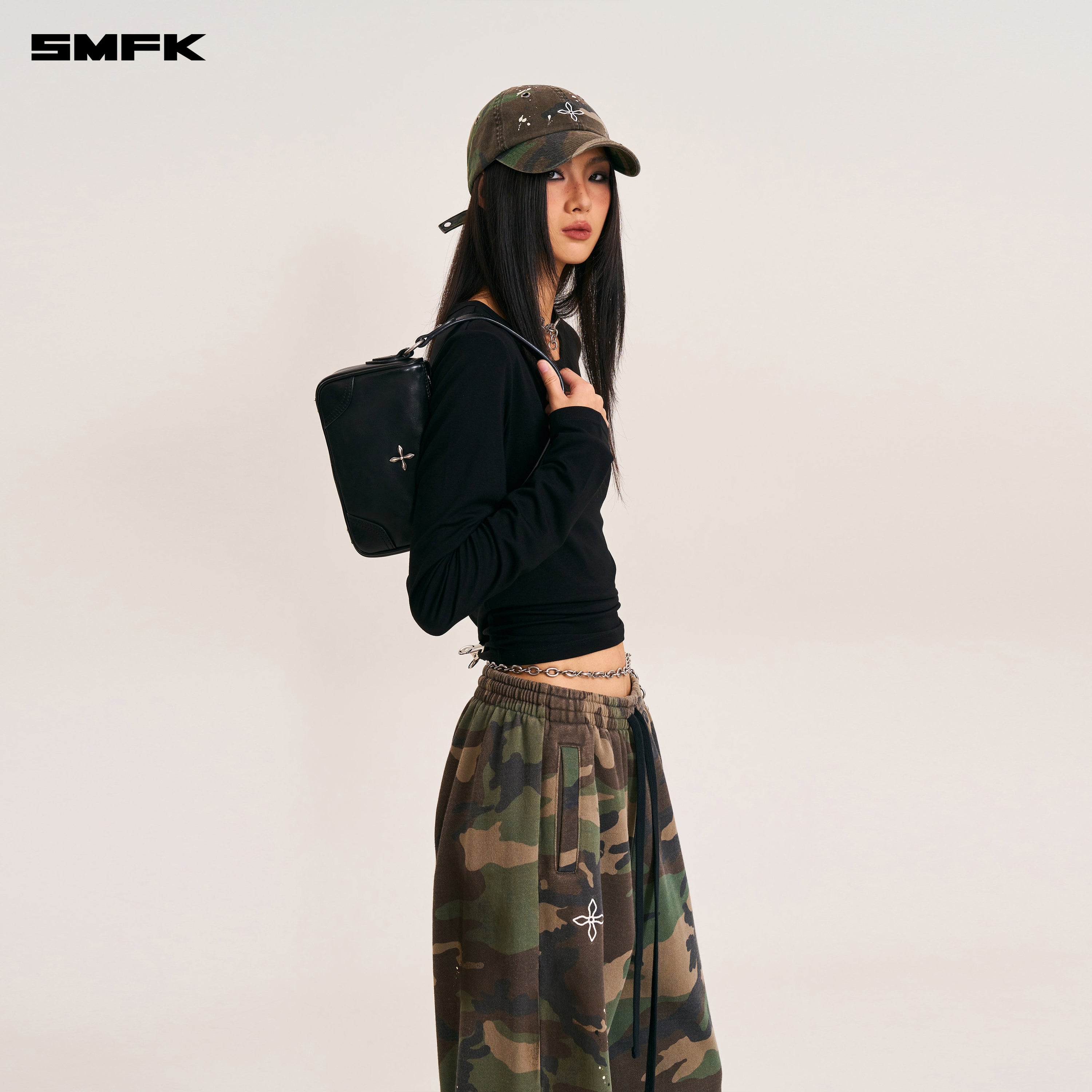 RAGE ORIGIN LEATHER SHOULDER BAG/SMALL WILD BLACK