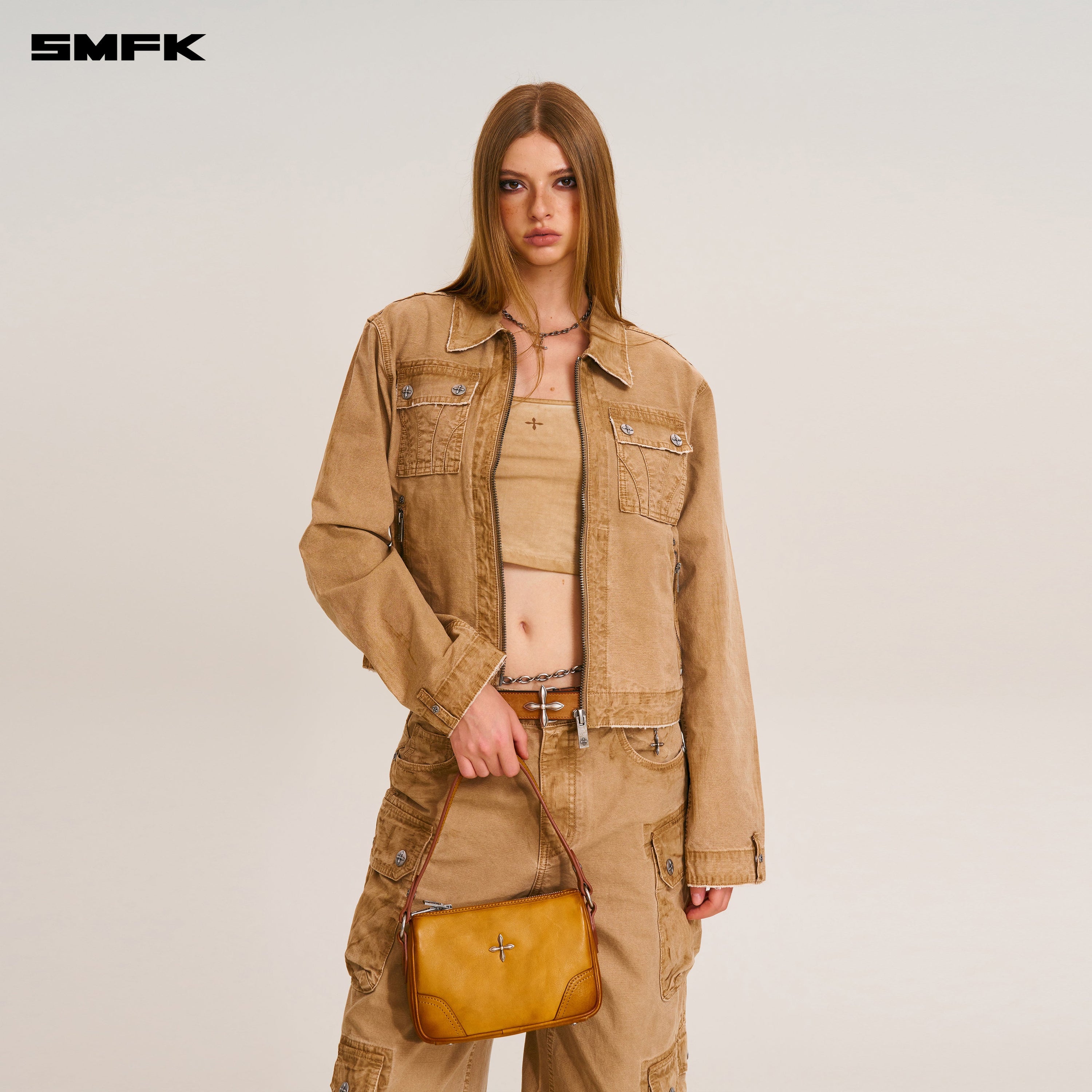 RAGE ORIGIN LEATHER SHOULDER BAG/SMALL GRASSLAND BROWN PATINA