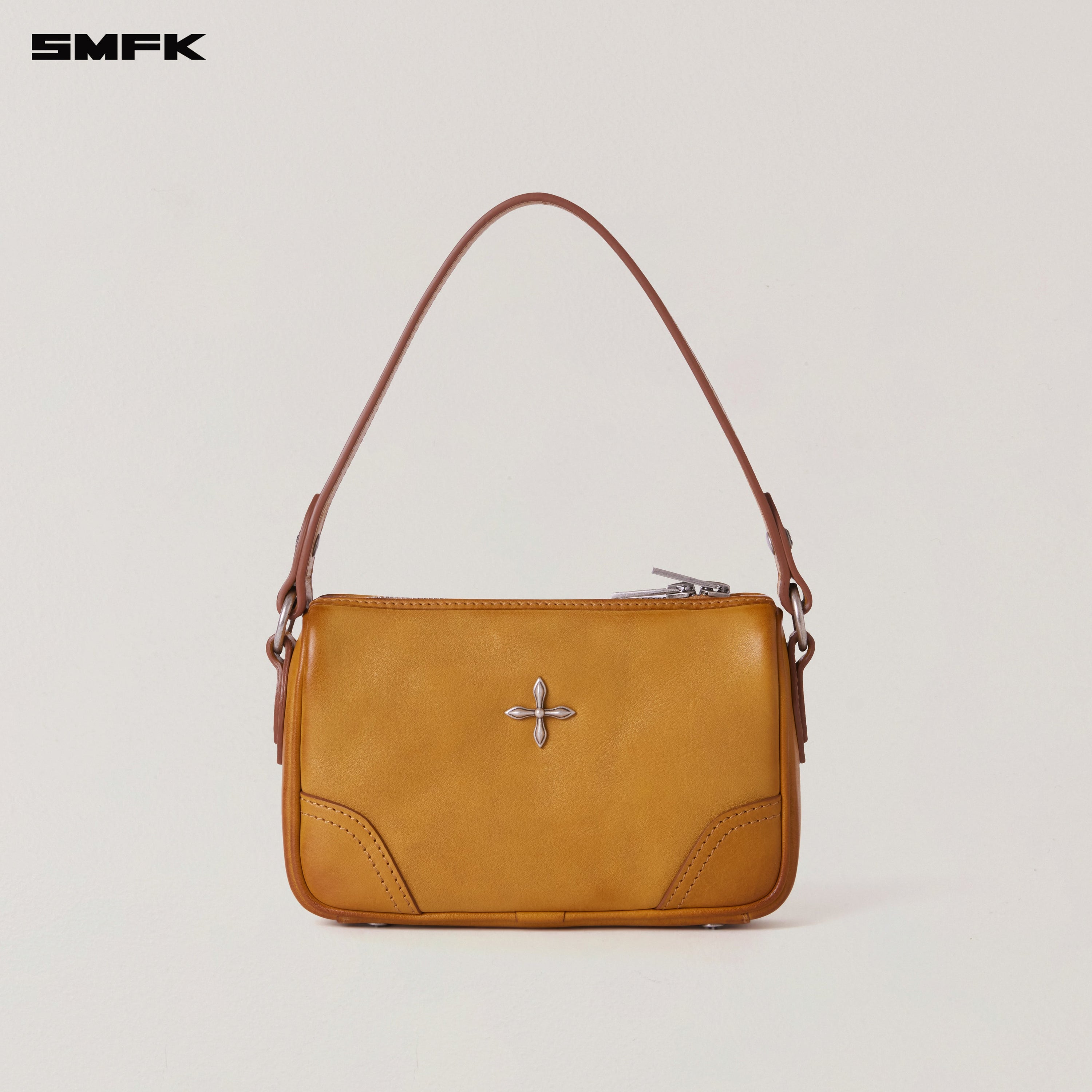 RAGE ORIGIN LEATHER SHOULDER BAG/SMALL GRASSLAND BROWN PATINA