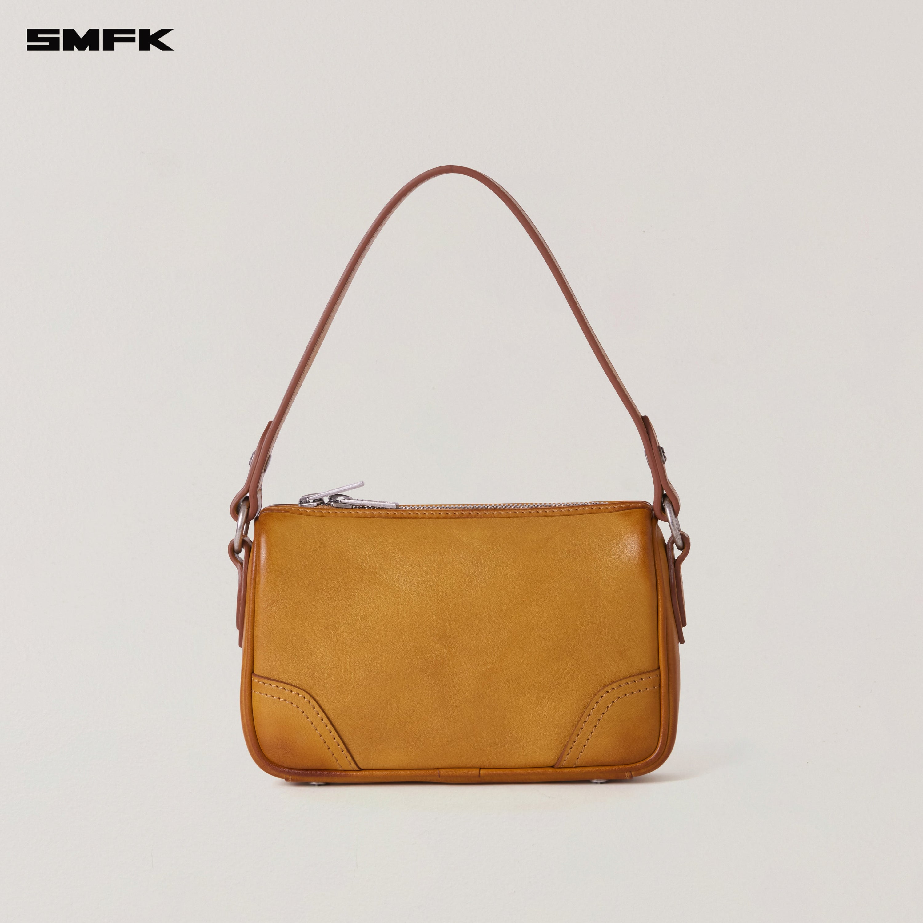 RAGE ORIGIN LEATHER SHOULDER BAG/SMALL GRASSLAND BROWN PATINA