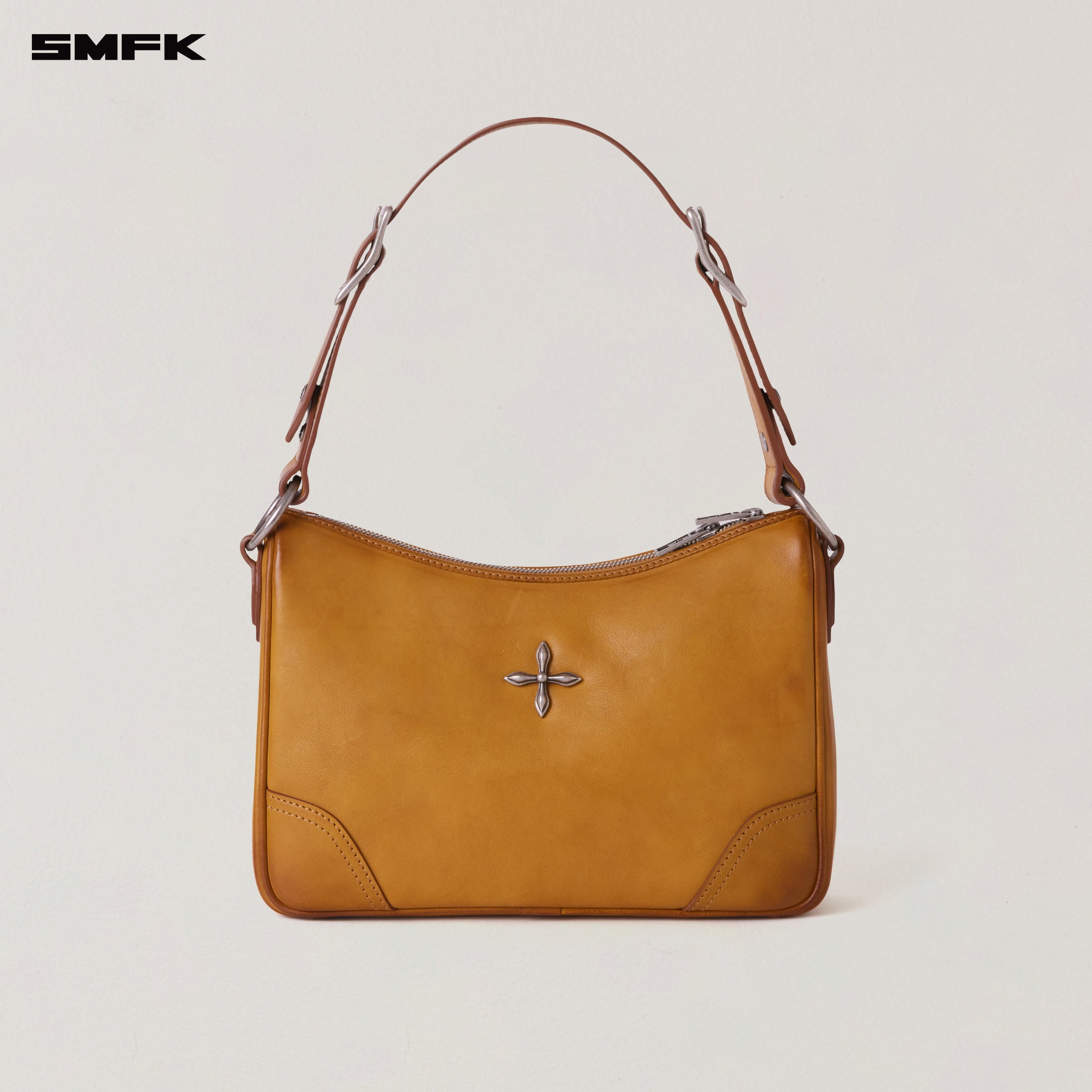 RAGE ORIGIN LEATHER SHOULDER BAG/MEDIUM GRASSLAND BROWN PATINA