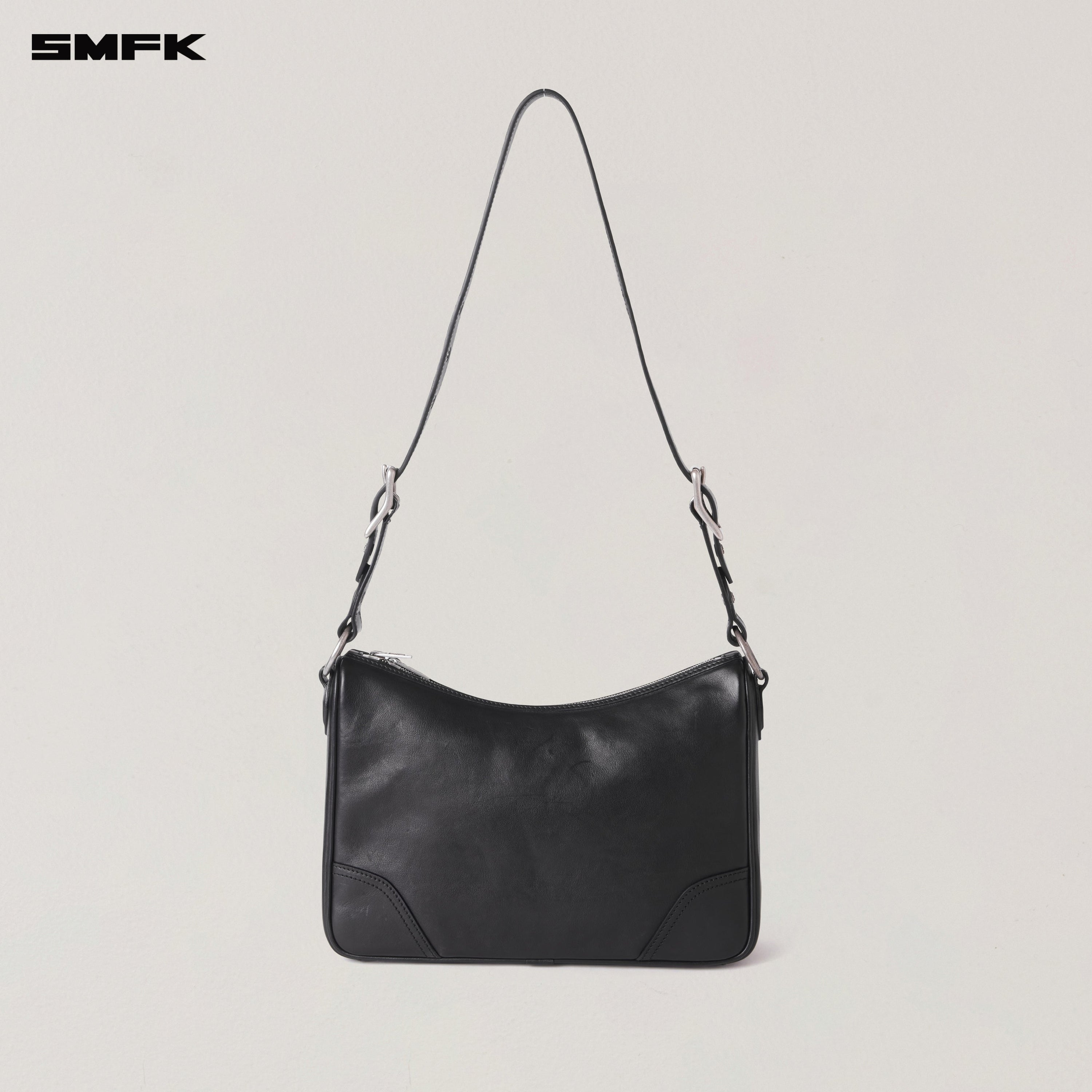 RAGE ORIGIN LEATHER SHOULDER BAG/LARGE WILD BLACK