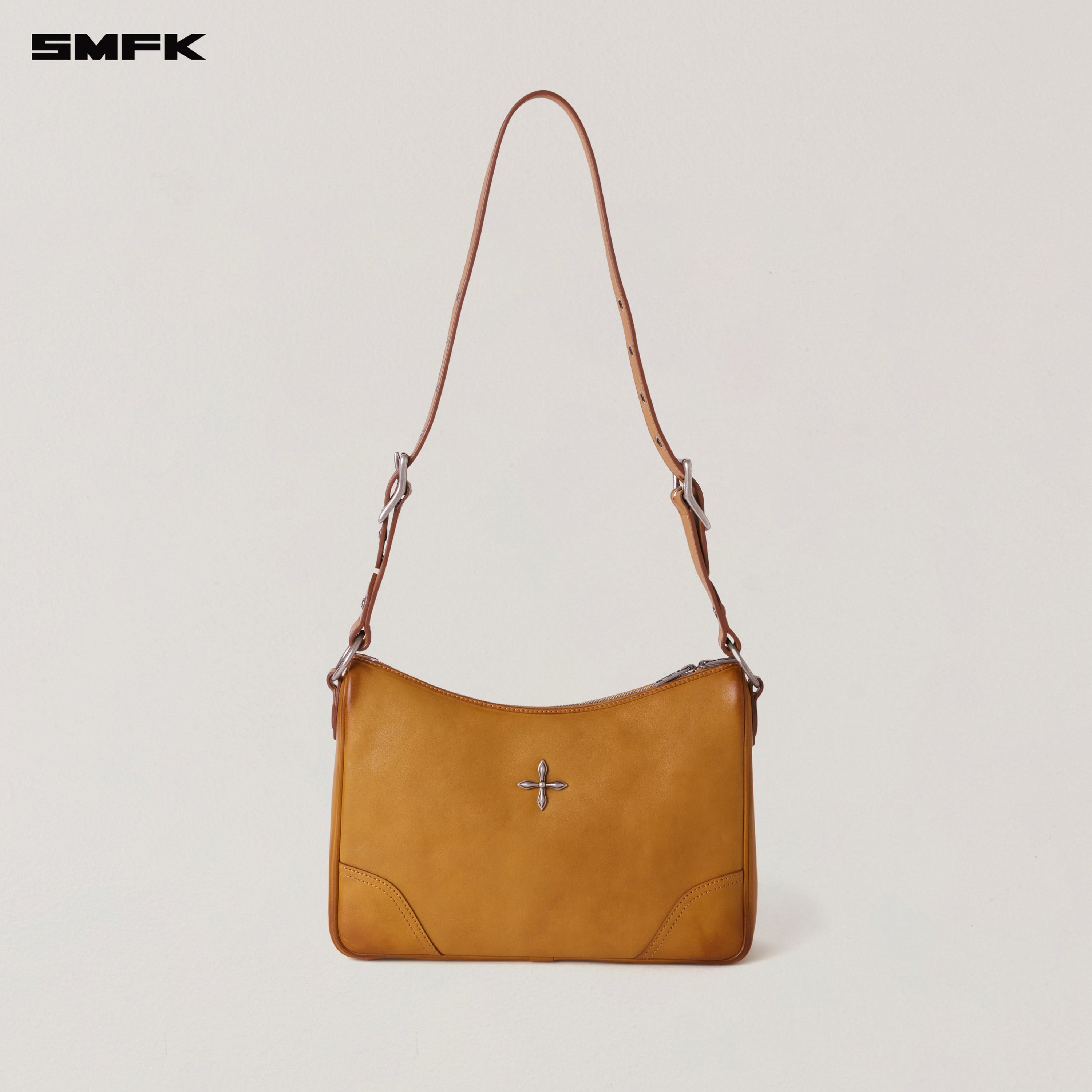 RAGE ORIGIN LEATHER SHOULDER BAG/LARGE GRASSLAND BROWN PATINA