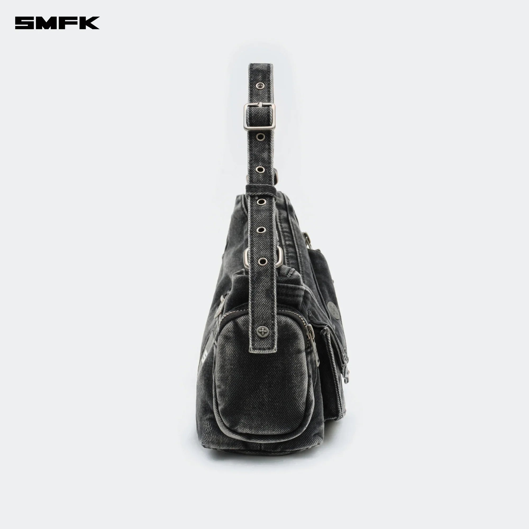 COMPASS HIPS DENIM SHORT BAG BLACK