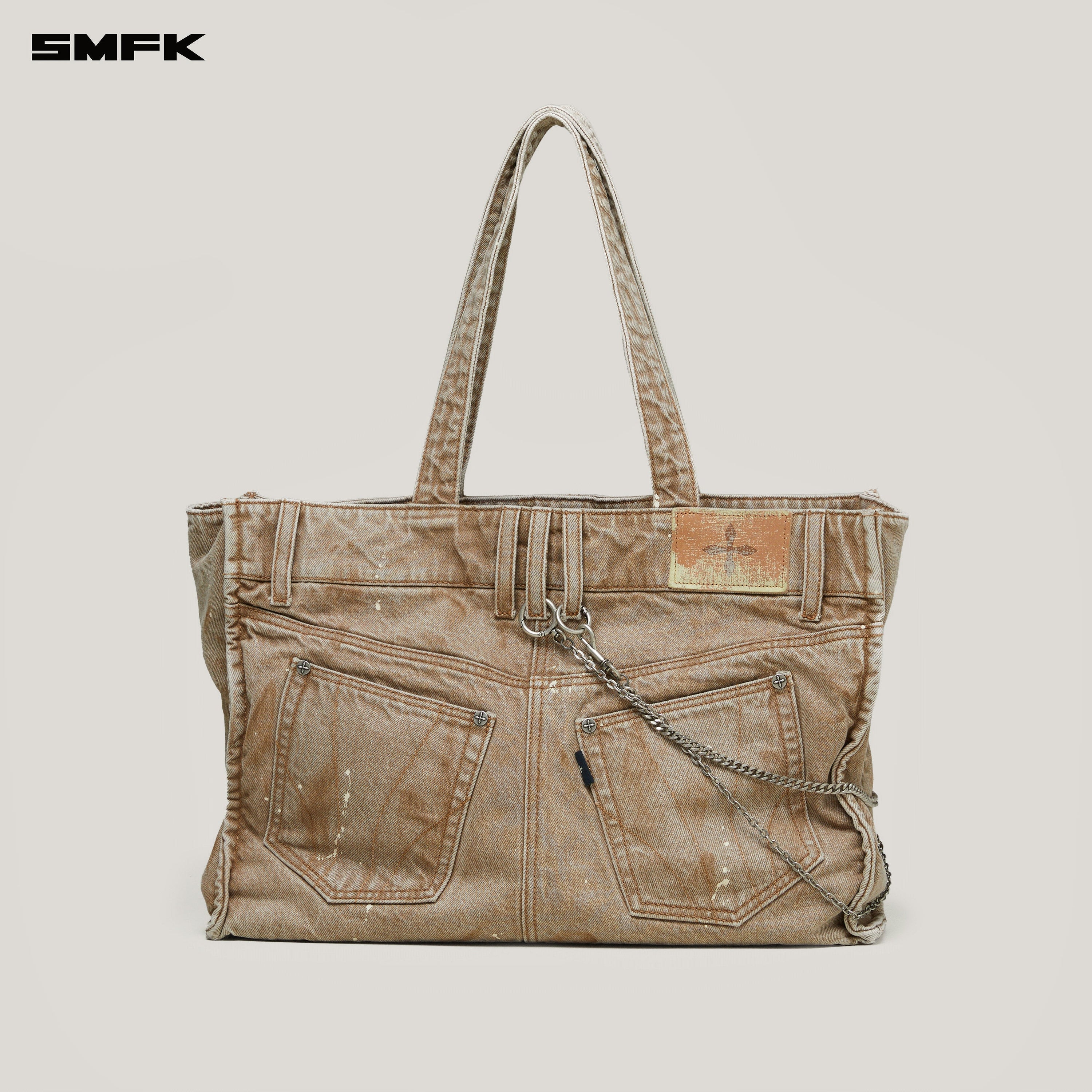 RAGE WILD BRICK DENIM TOTE LARGE WILD COWBOY BROWN
