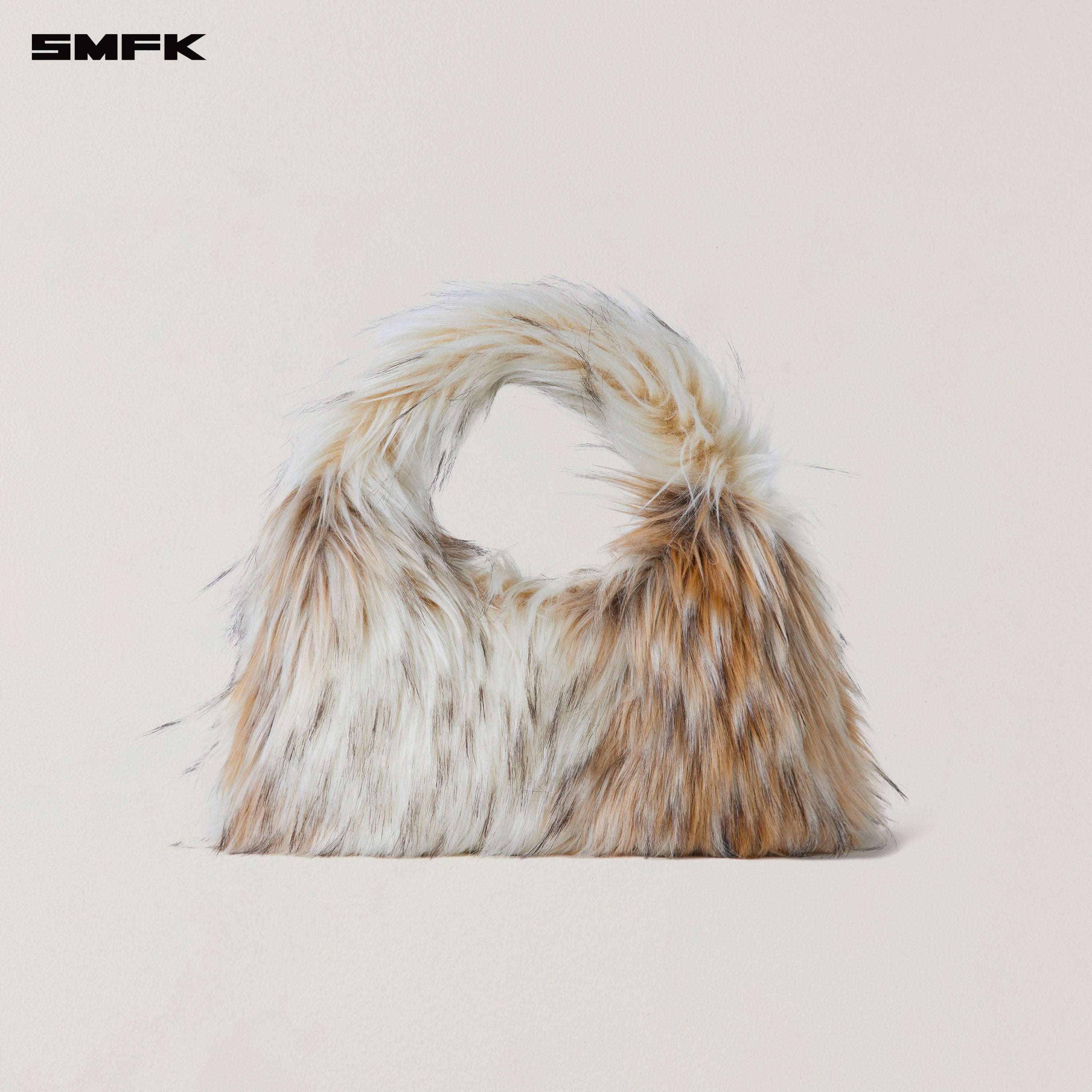 COMPASS COBBLE FURRY BAG/SMALL ARCTIC WOLF WHITE