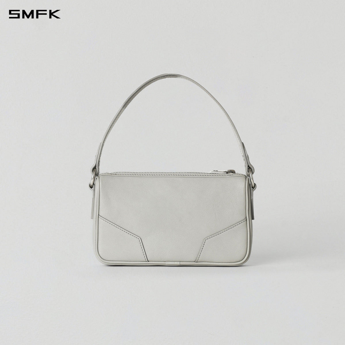 CORE CLASSIC LEATHER SHOULDER BAG/SMALL GLACIER GREY