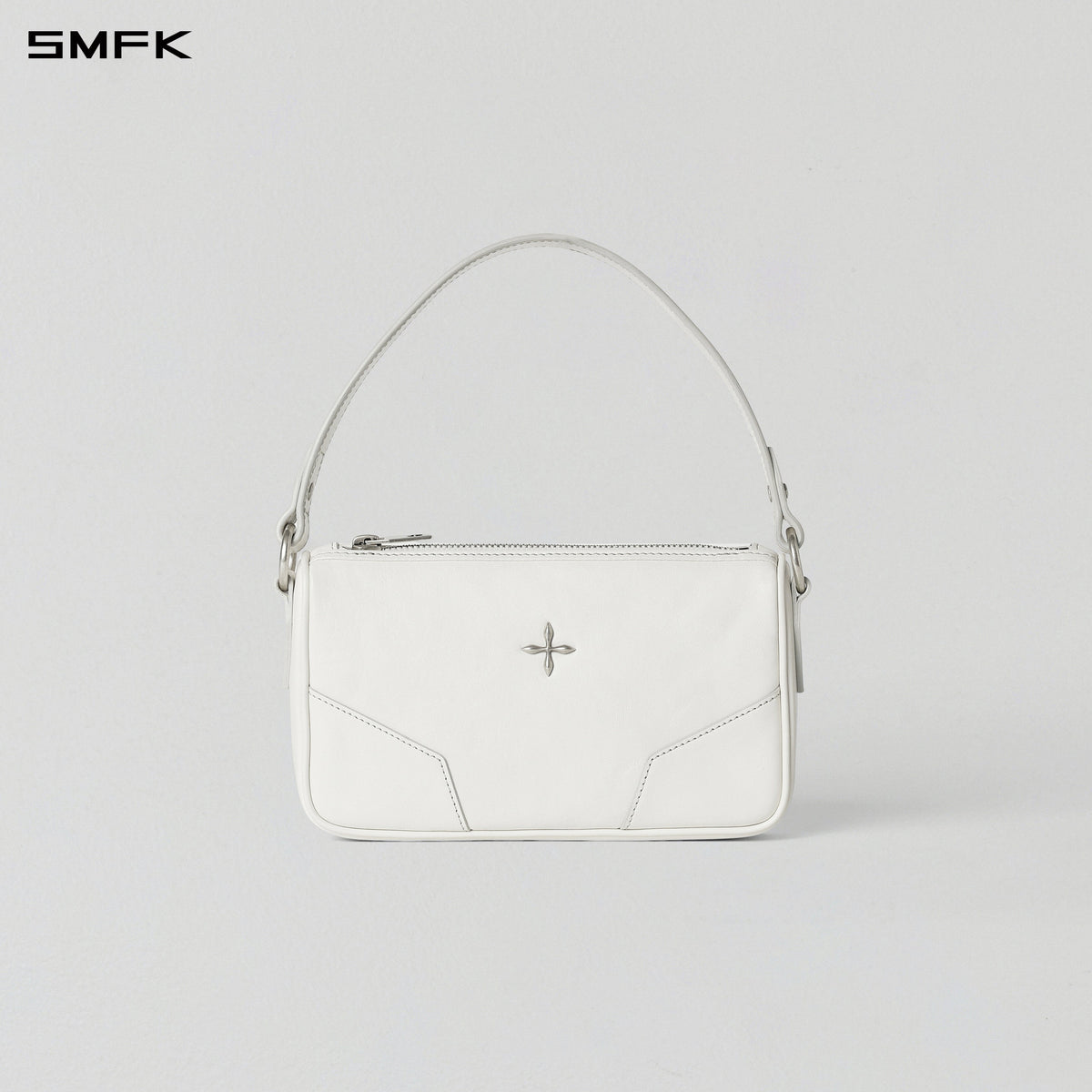 CORE CLASSIC LEATHER SHOULDER BAG/SMALL CLOUD WHITE