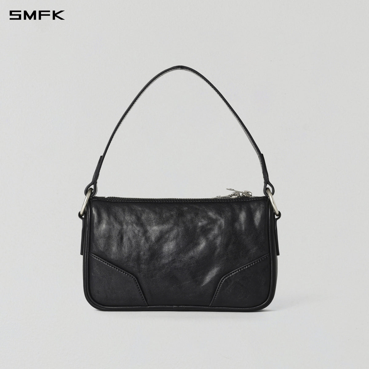 CORE CLASSIC LEATHER SHOULDER BAG/MID WILD BLACK