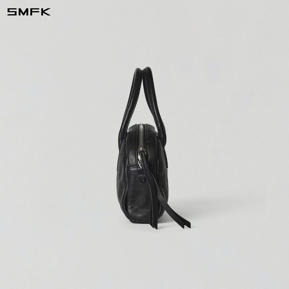 VINTAGE DETACHED LEATHER HANDBAG/SMALL WILD BLACK