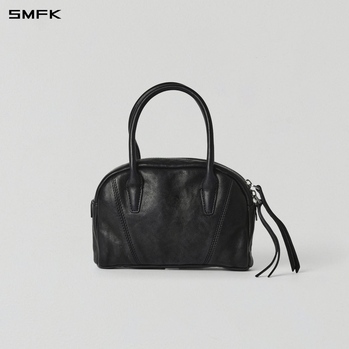 VINTAGE DETACHED LEATHER HANDBAG/SMALL WILD BLACK