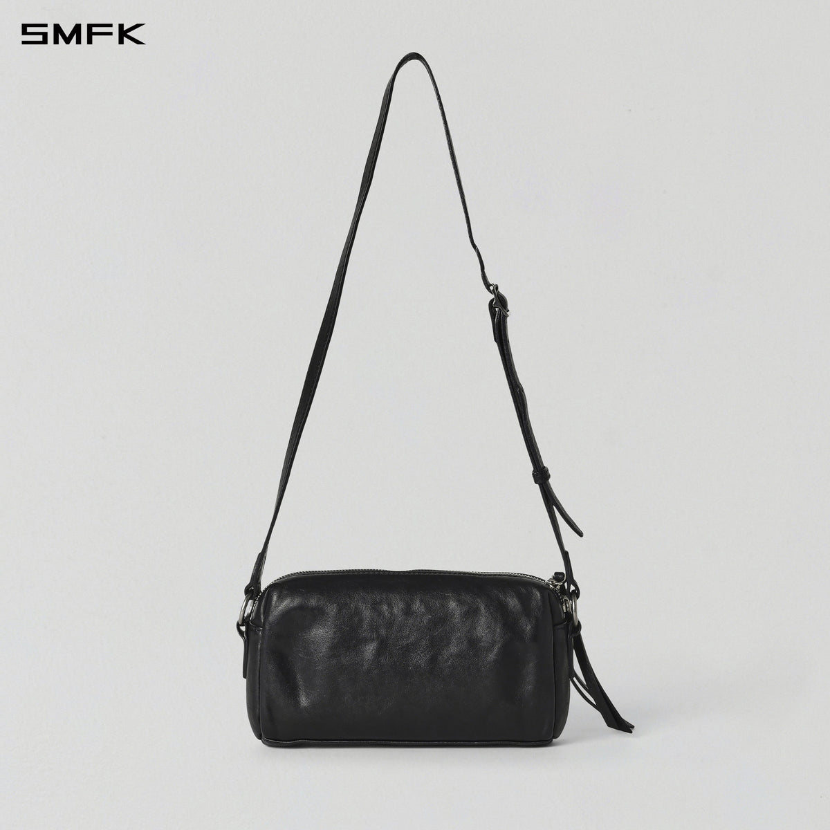 VINTAGE DETACHED LEATHER SHOULDER BAG/SMALL WILD BLACK