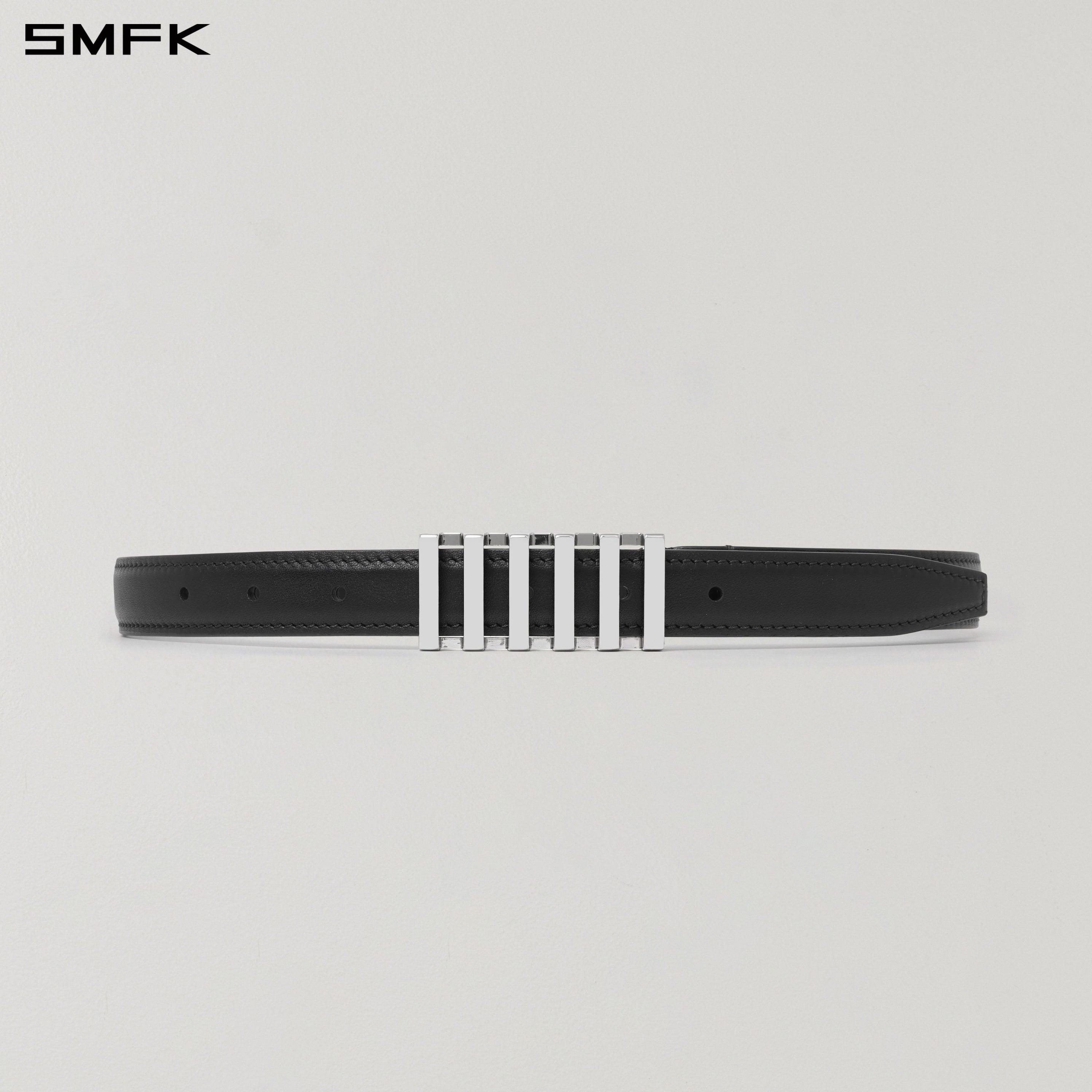 PIANO METAL LEATHER THIN BELT/LEATHER WILD BLACK