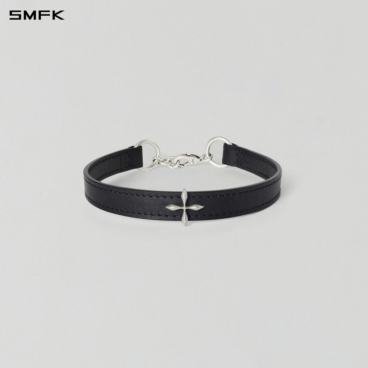 MIRAGE MIRROR LEATHER CHOKER WILD BLACK