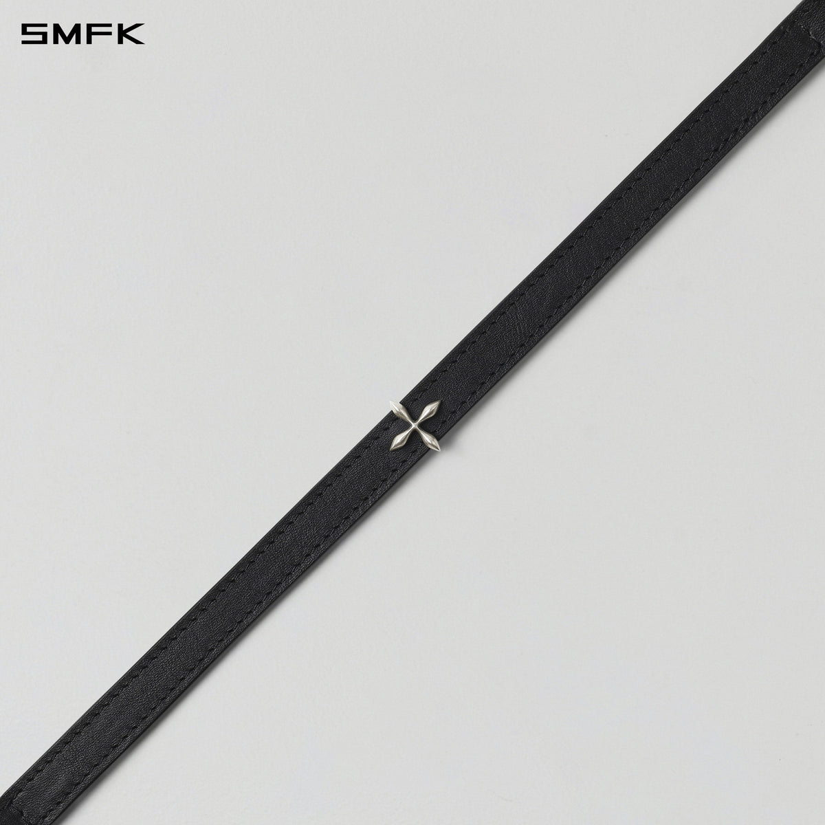 MIRAGE MIRROR LEATHER CHOKER WILD BLACK