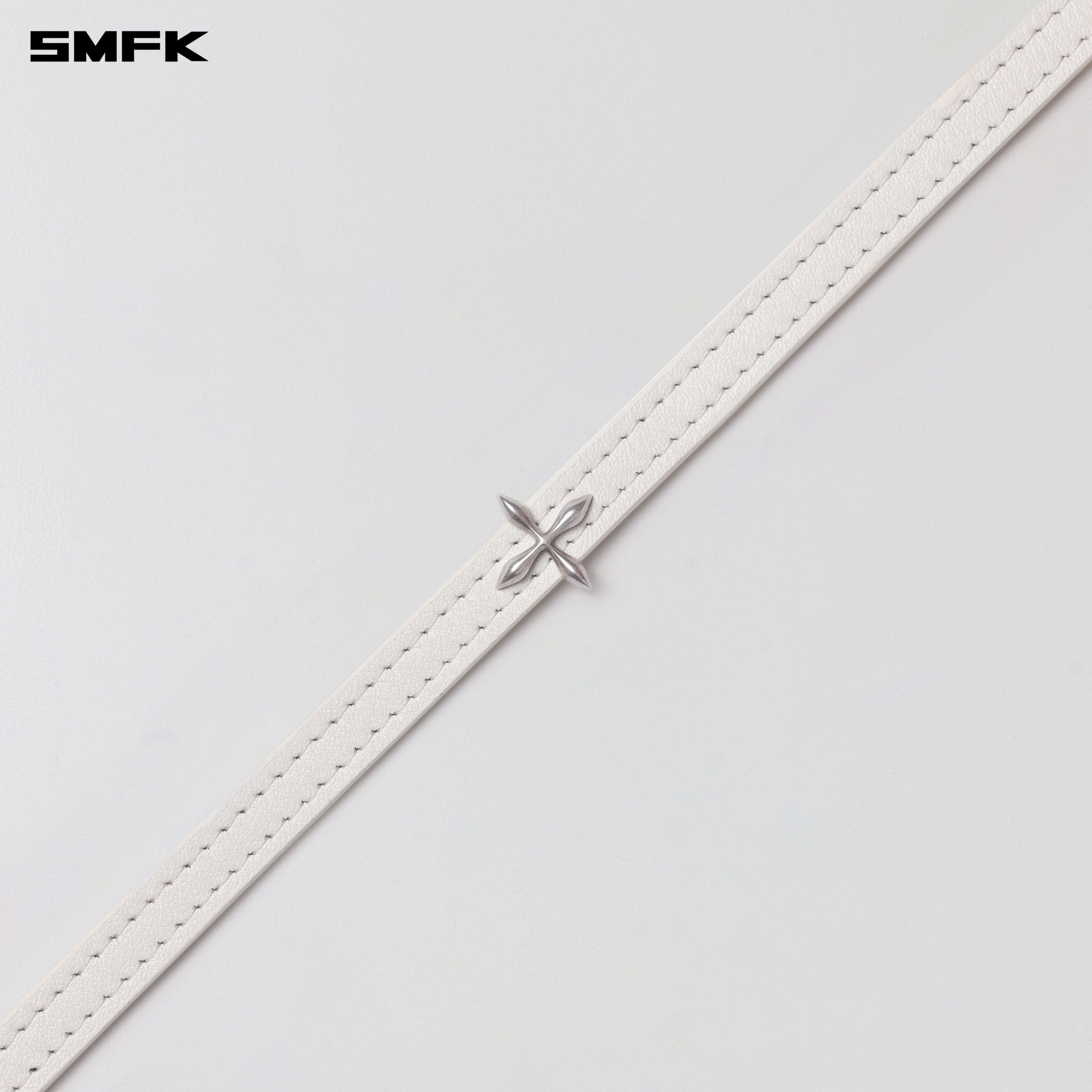 MIRAGE MIRROR LEATHER CHOCKER/SMALL CLOUD WHITE