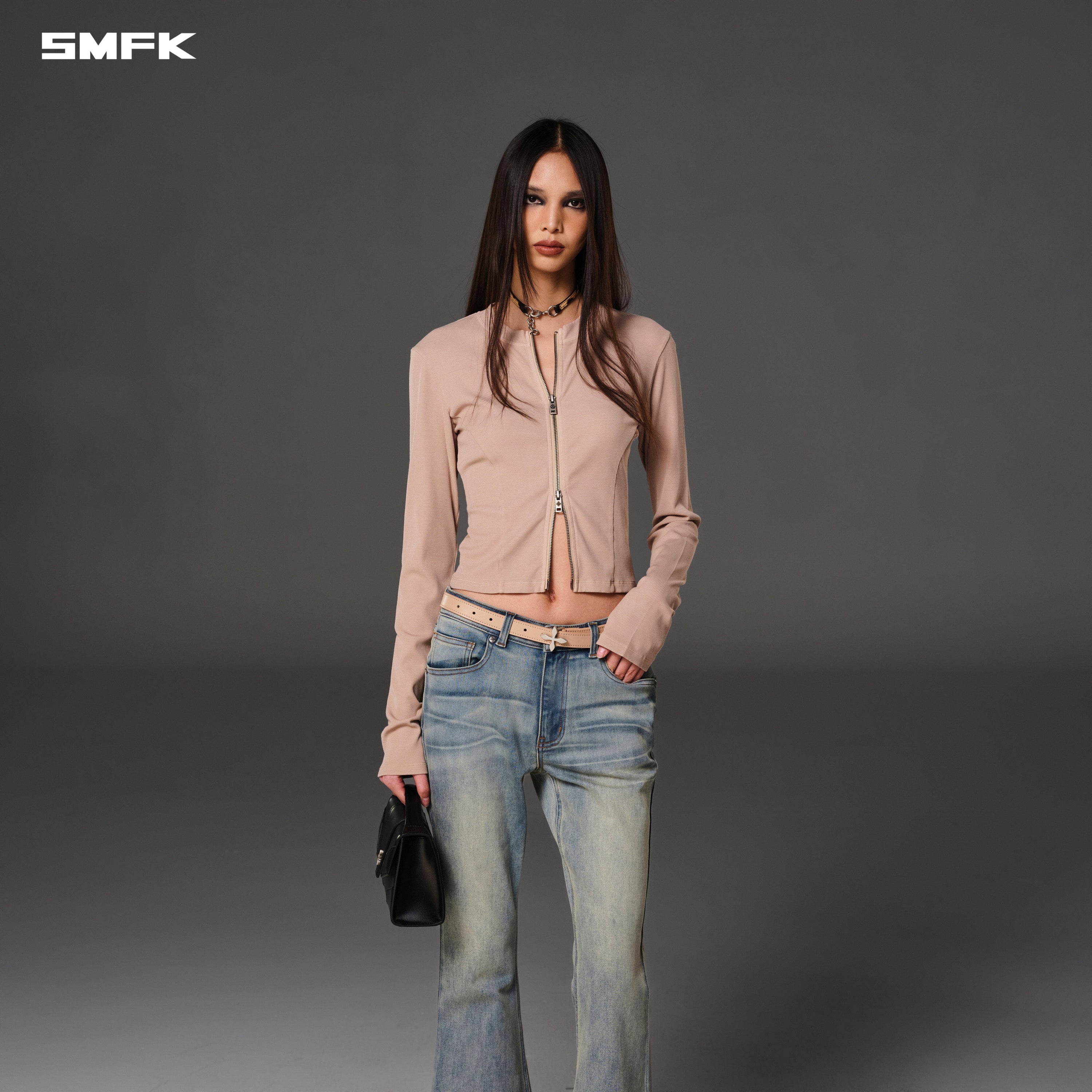 MIRAGE MIRROR LEATHER BELT/THIN FRESH SKIN