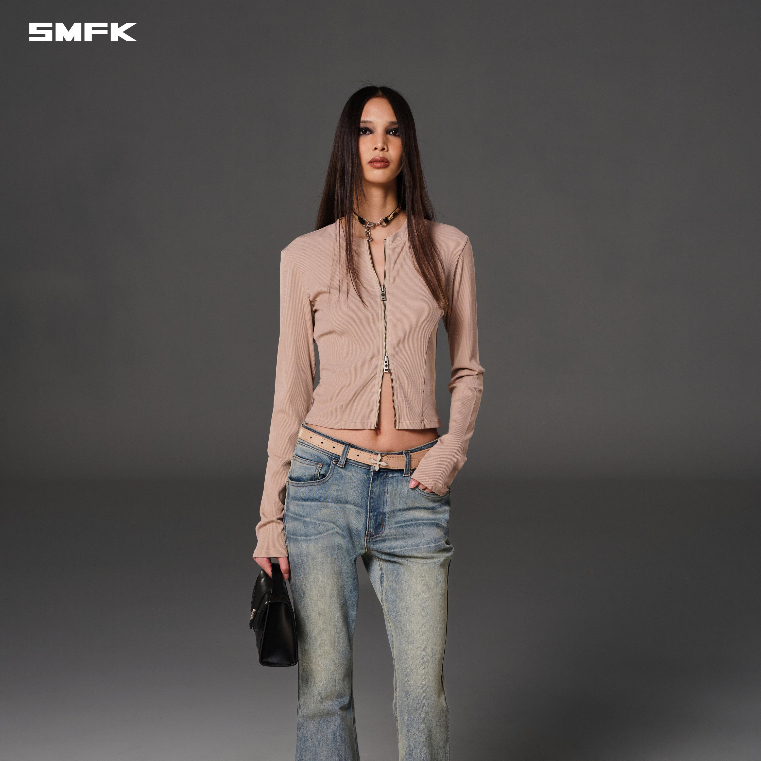 MIRAGE MIRROR LEATHER BELT/THIN FRESH SKIN