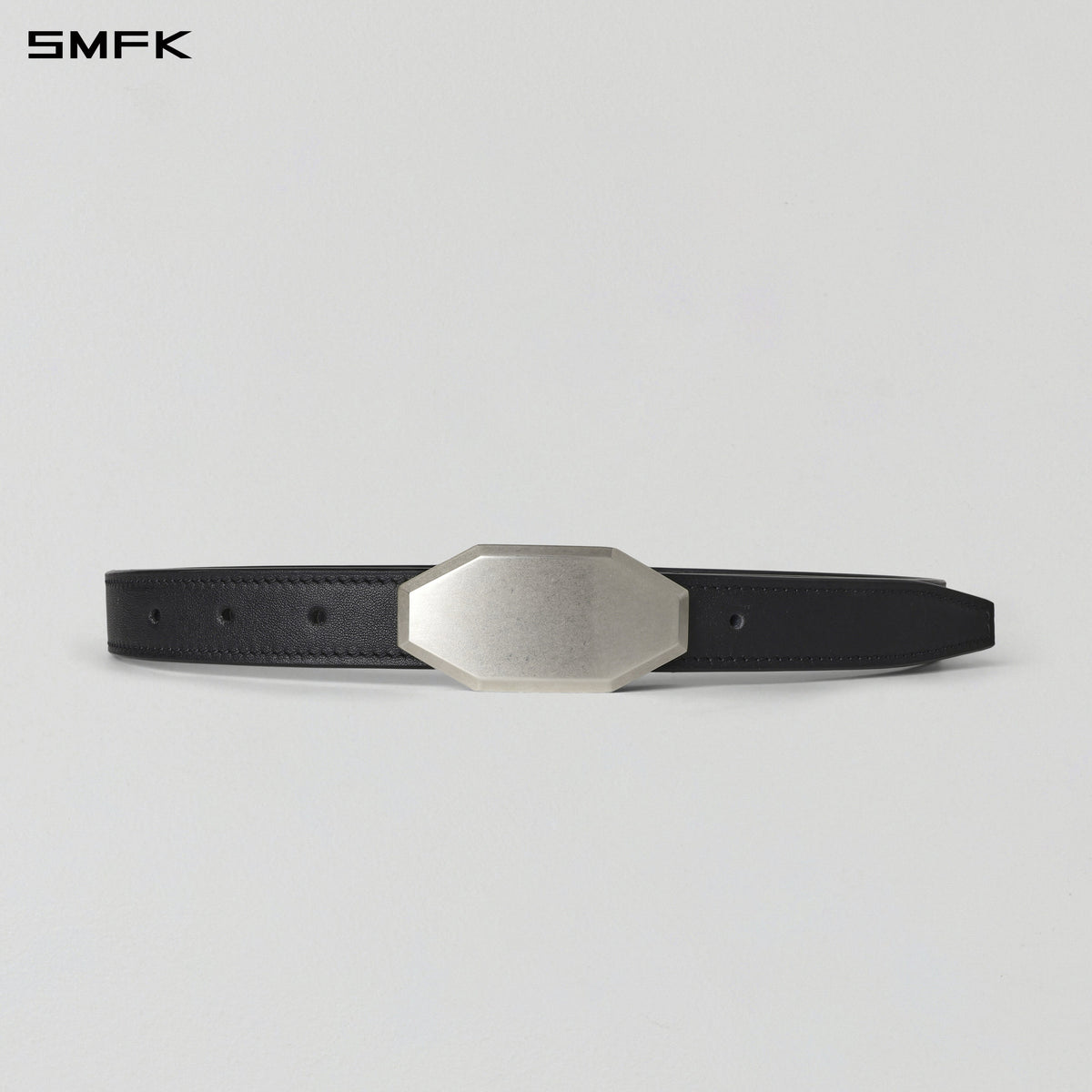 PRISM LEATHER THIN BELT/COW LEATHER/U WILD BLACK