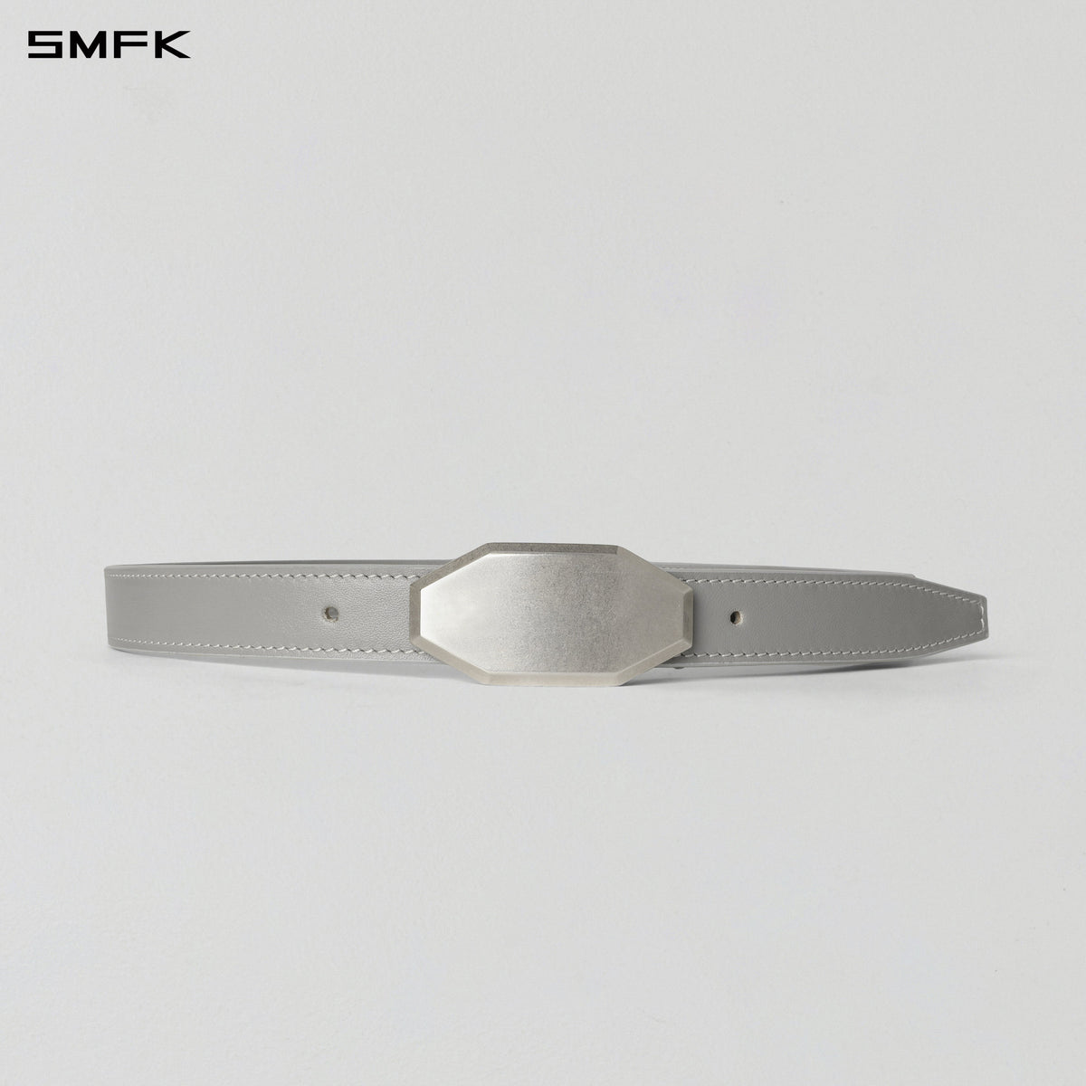 PRISM LEATHER THIN BELT/COW LEATHER/U MIST GREY