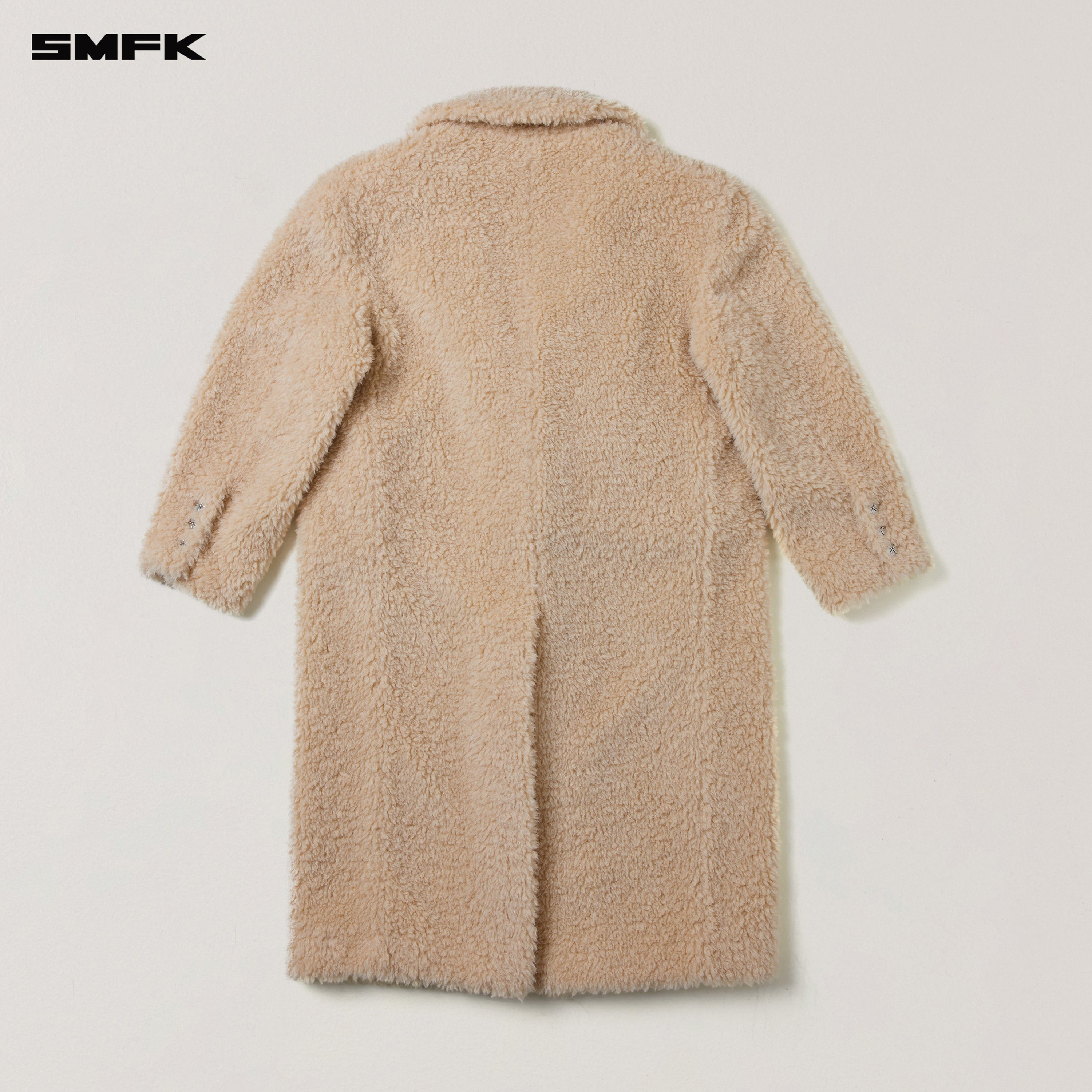 COMPASS MODE ROVE WOOL LOOSE OVERCOAT SAND
