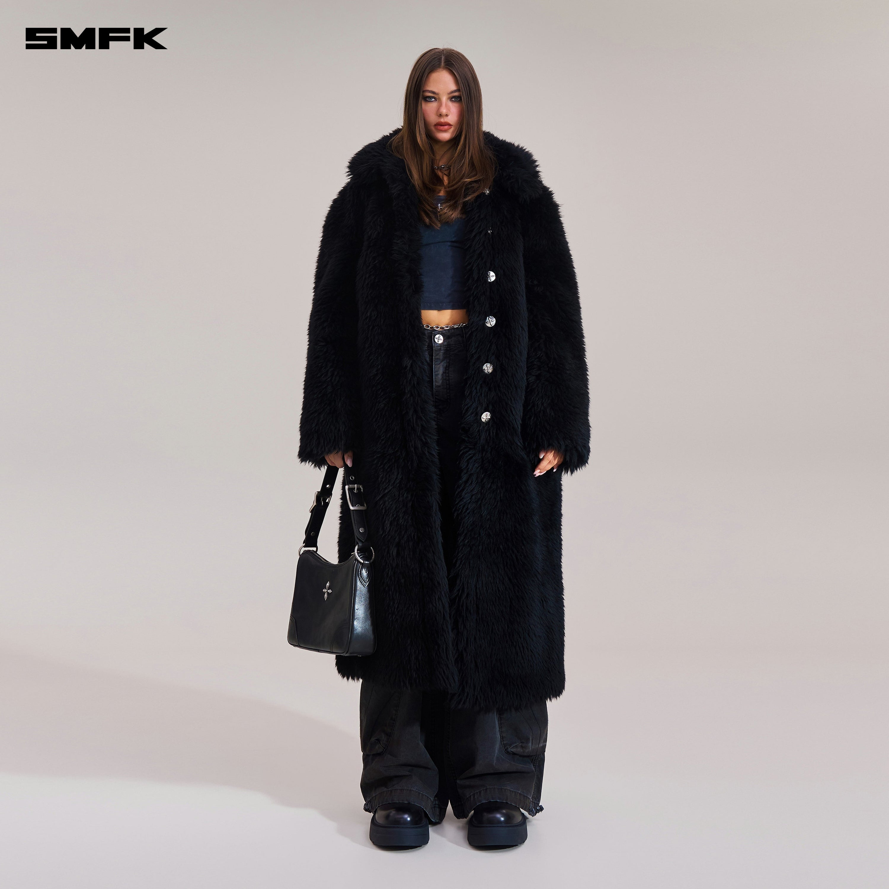 COMPASS MODE WASTEDLAND POWER WOOL OVERCOAT WILD BLACK