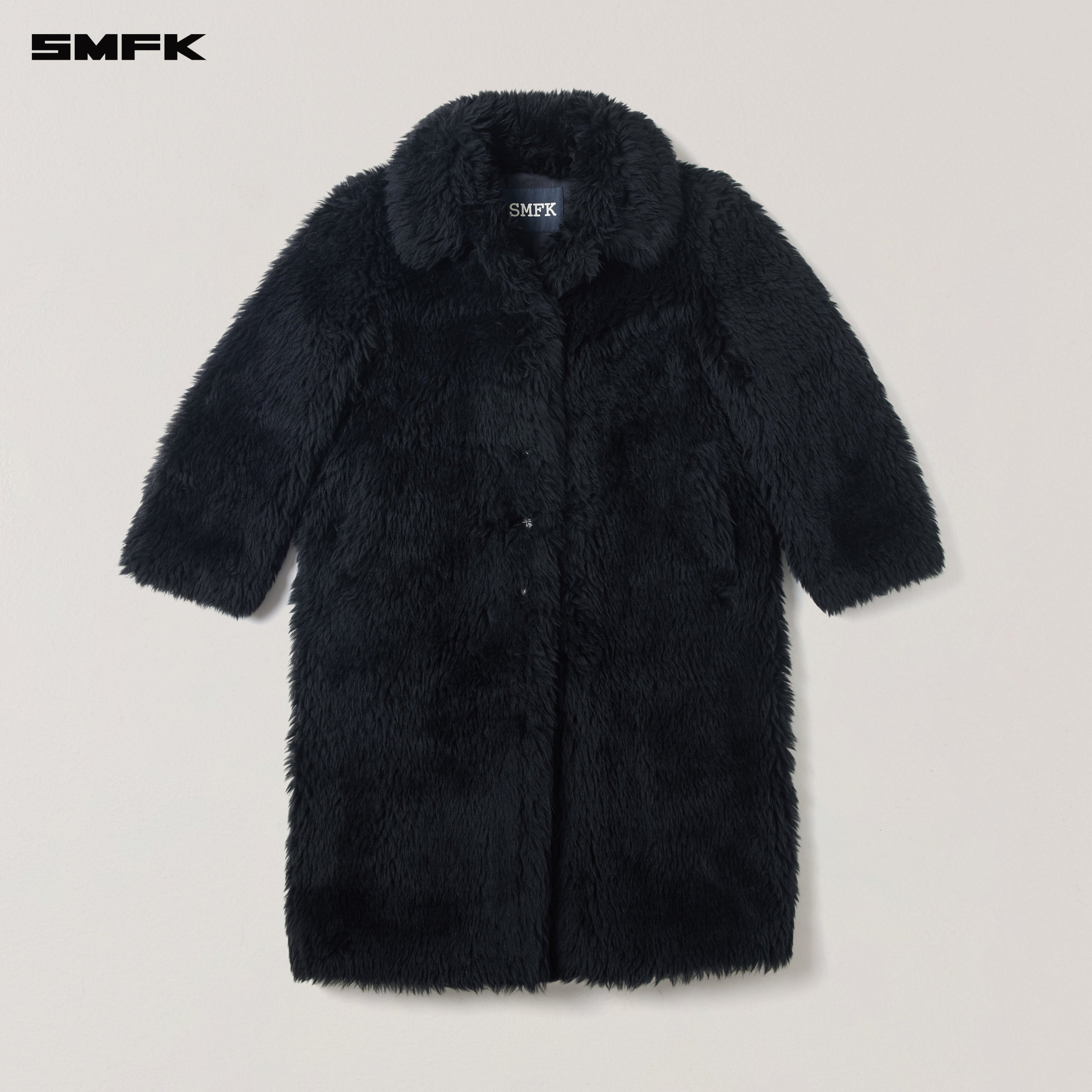 COMPASS MODE WASTEDLAND POWER WOOL OVERCOAT WILD BLACK