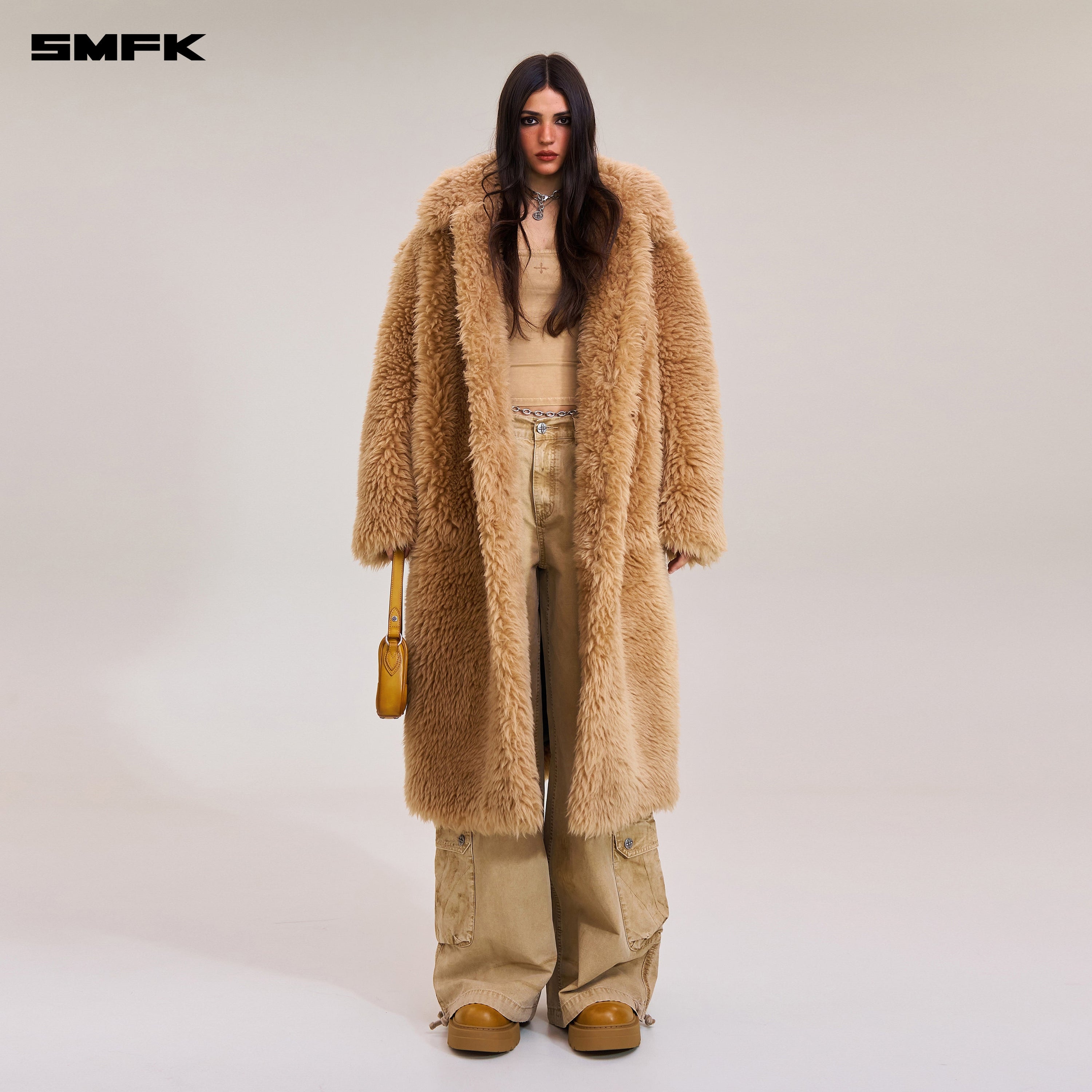 COMPASS MODE WASTEDLAND POWER WOOL OVERCOAT GRASSLAND BROWN