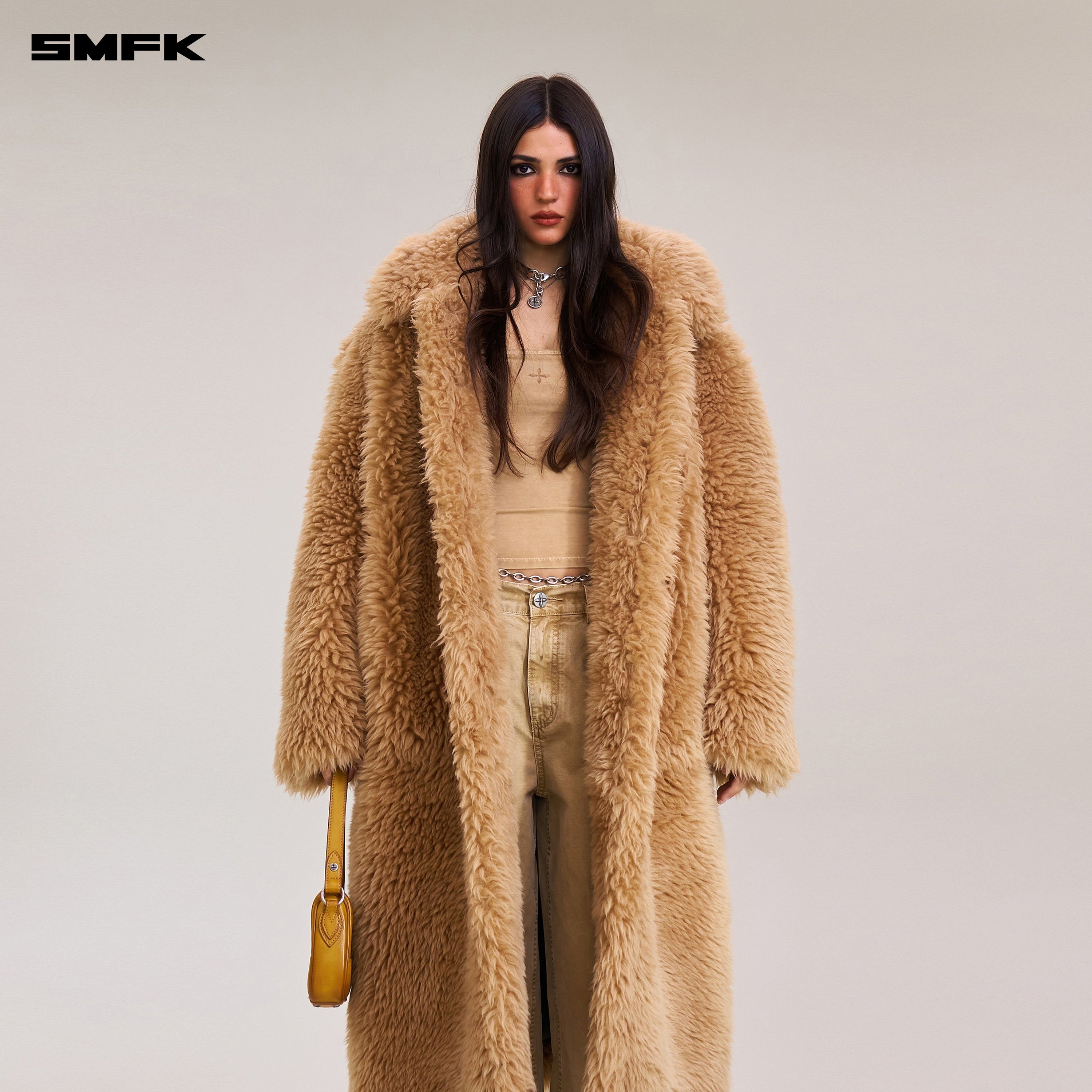 COMPASS MODE WASTEDLAND POWER WOOL OVERCOAT GRASSLAND BROWN