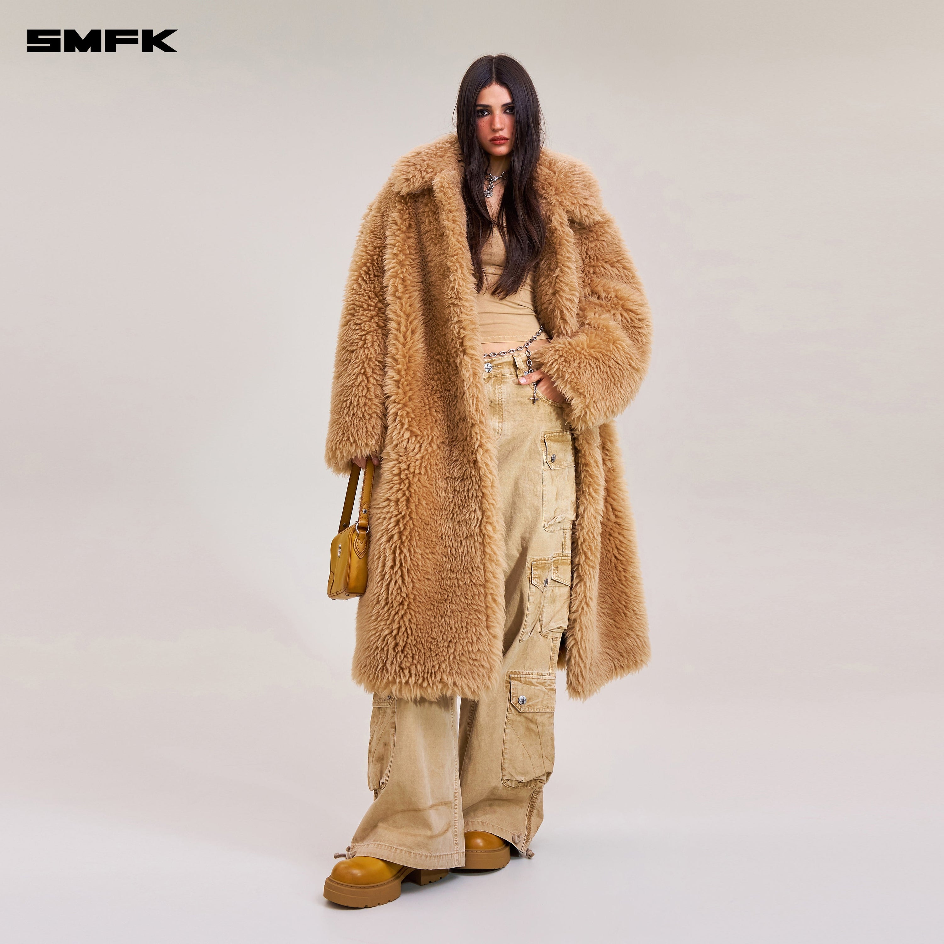 COMPASS MODE WASTEDLAND POWER WOOL OVERCOAT GRASSLAND BROWN