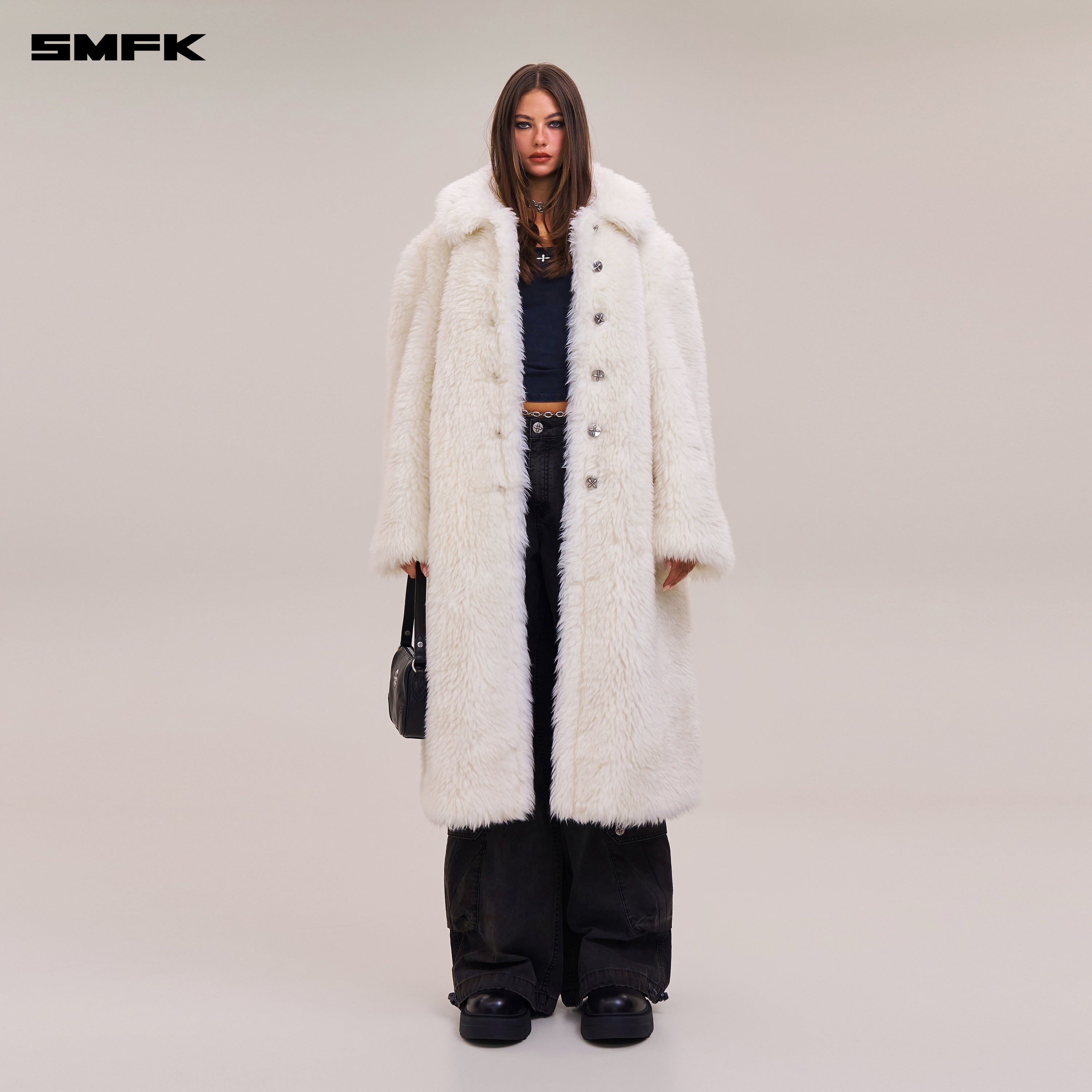 COMPASS MODE WASTEDLAND POWER WOOL OVERCOAT WOOL WHITE