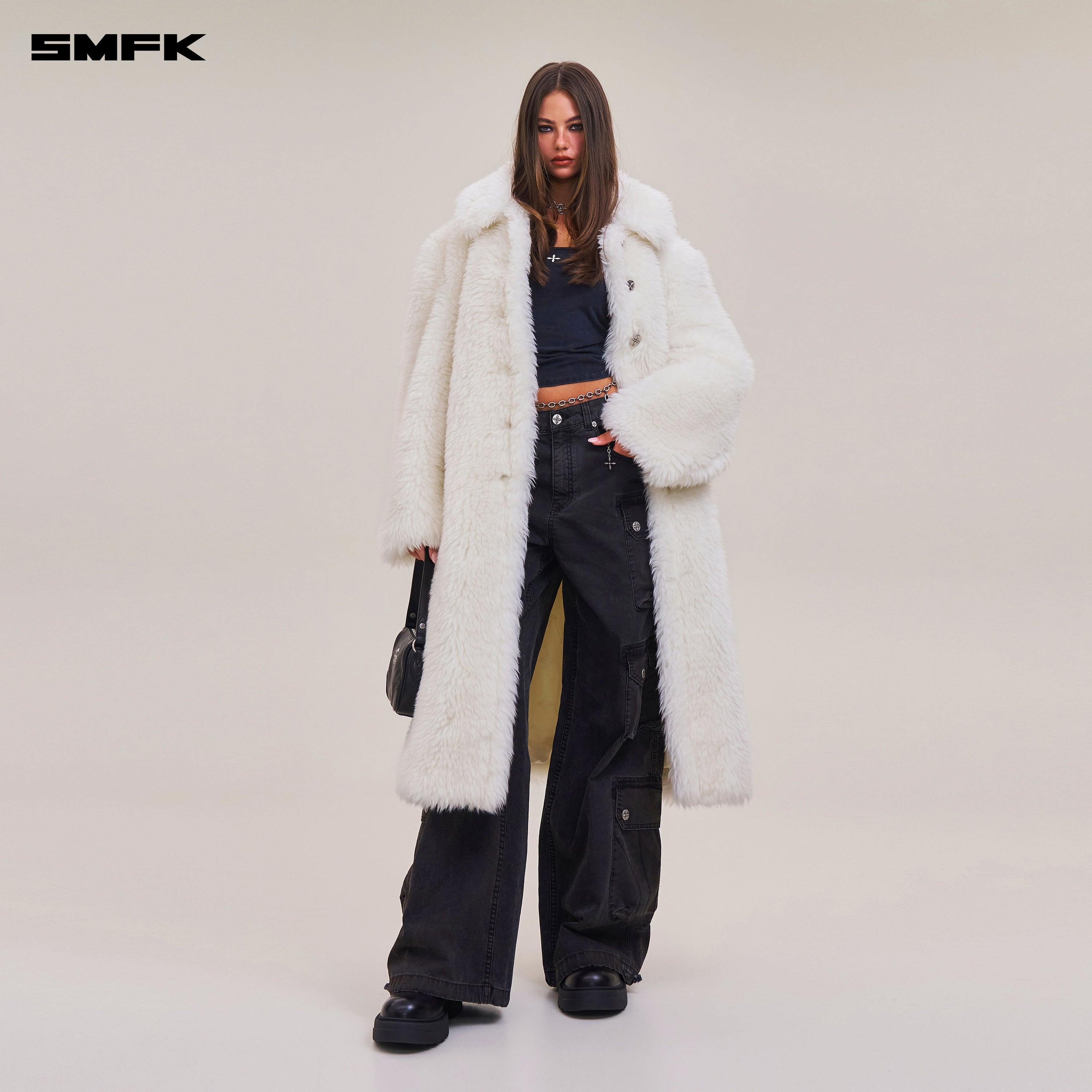 COMPASS MODE WASTEDLAND POWER WOOL OVERCOAT WOOL WHITE