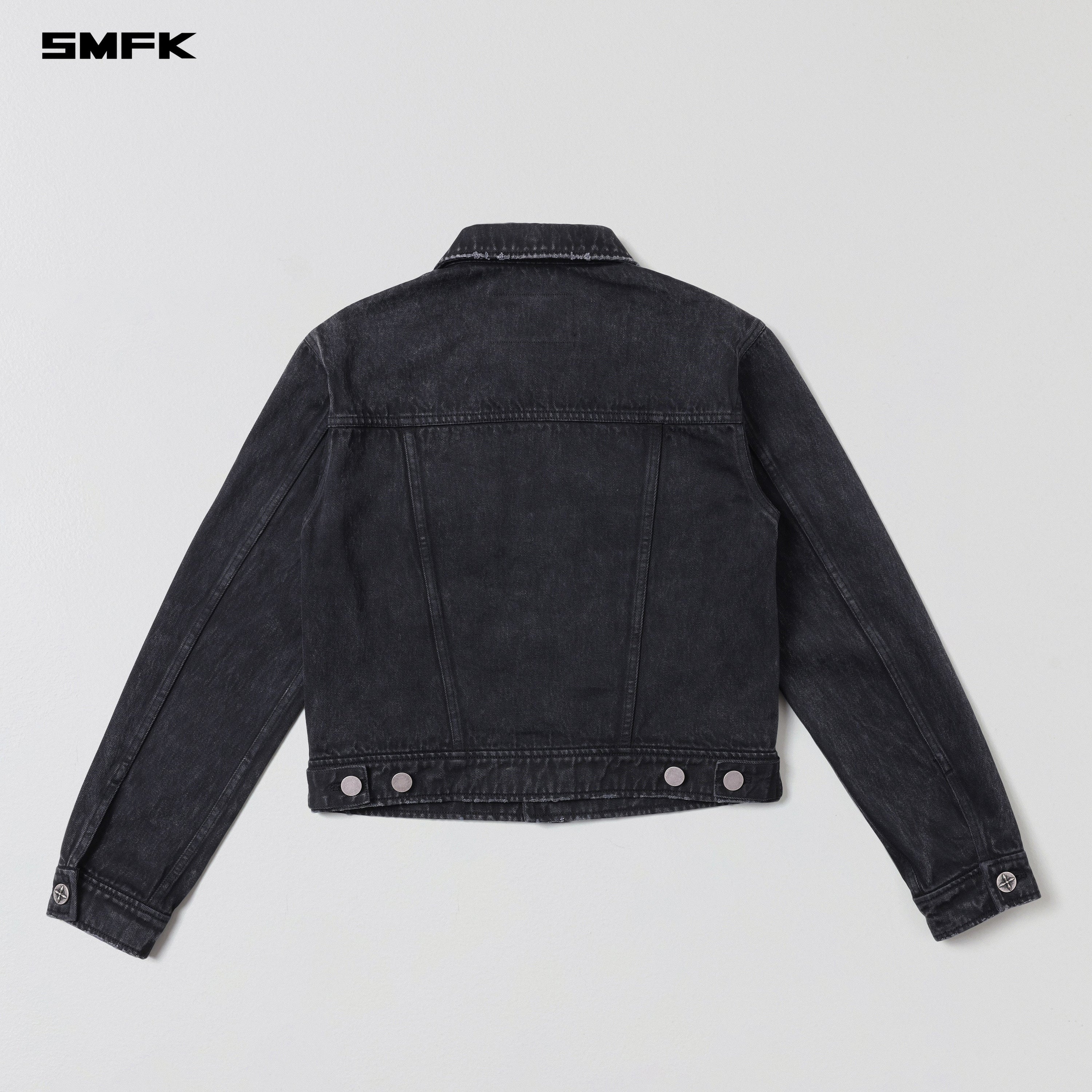 VINTAGE VANISH SLIM DENIM JACKET/GARMENT DYE VANISH BLACK