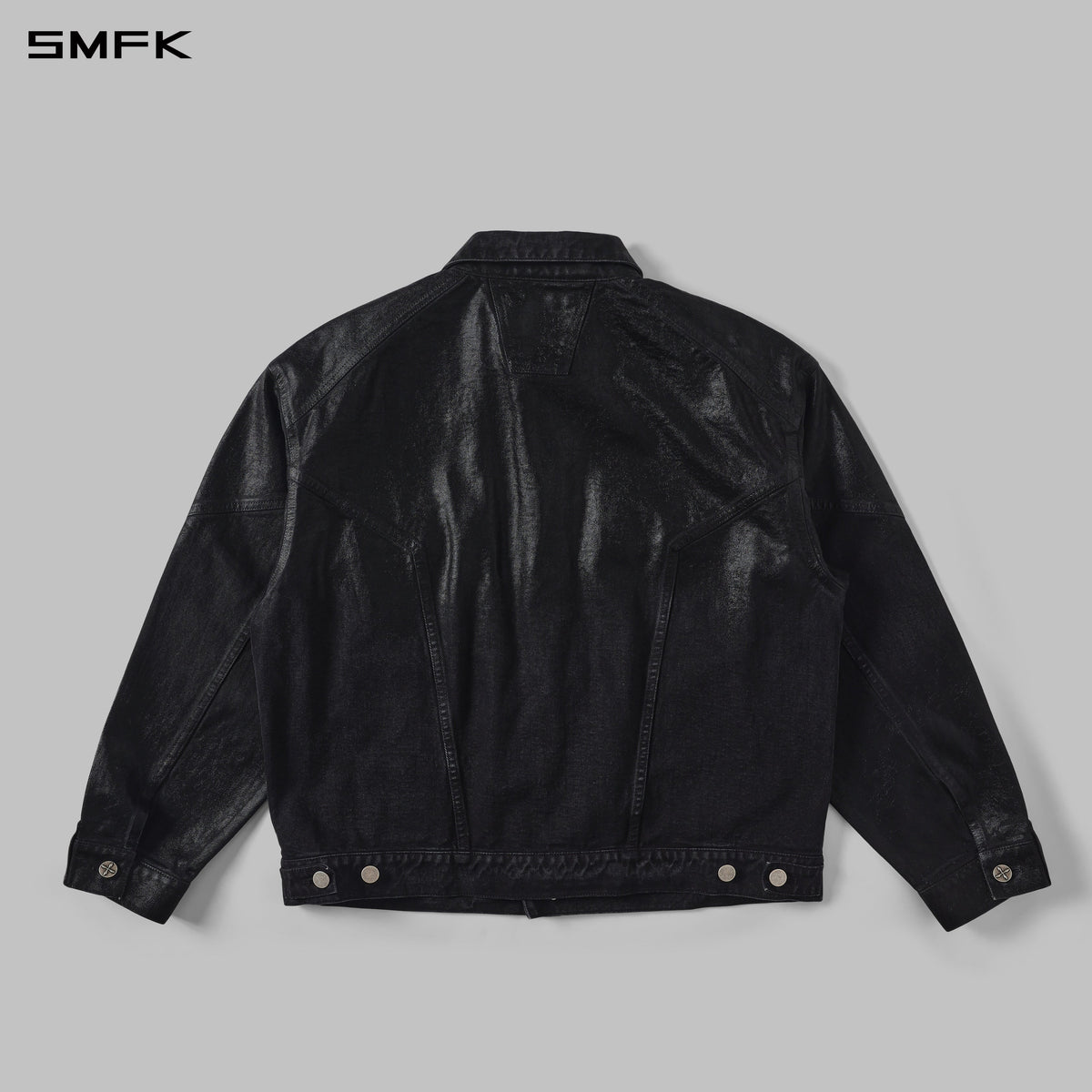 VINTAGE STORM FADE WAX LOOSE DENIM JACKET/FADE DENIM+WAX/U WAX BLACK