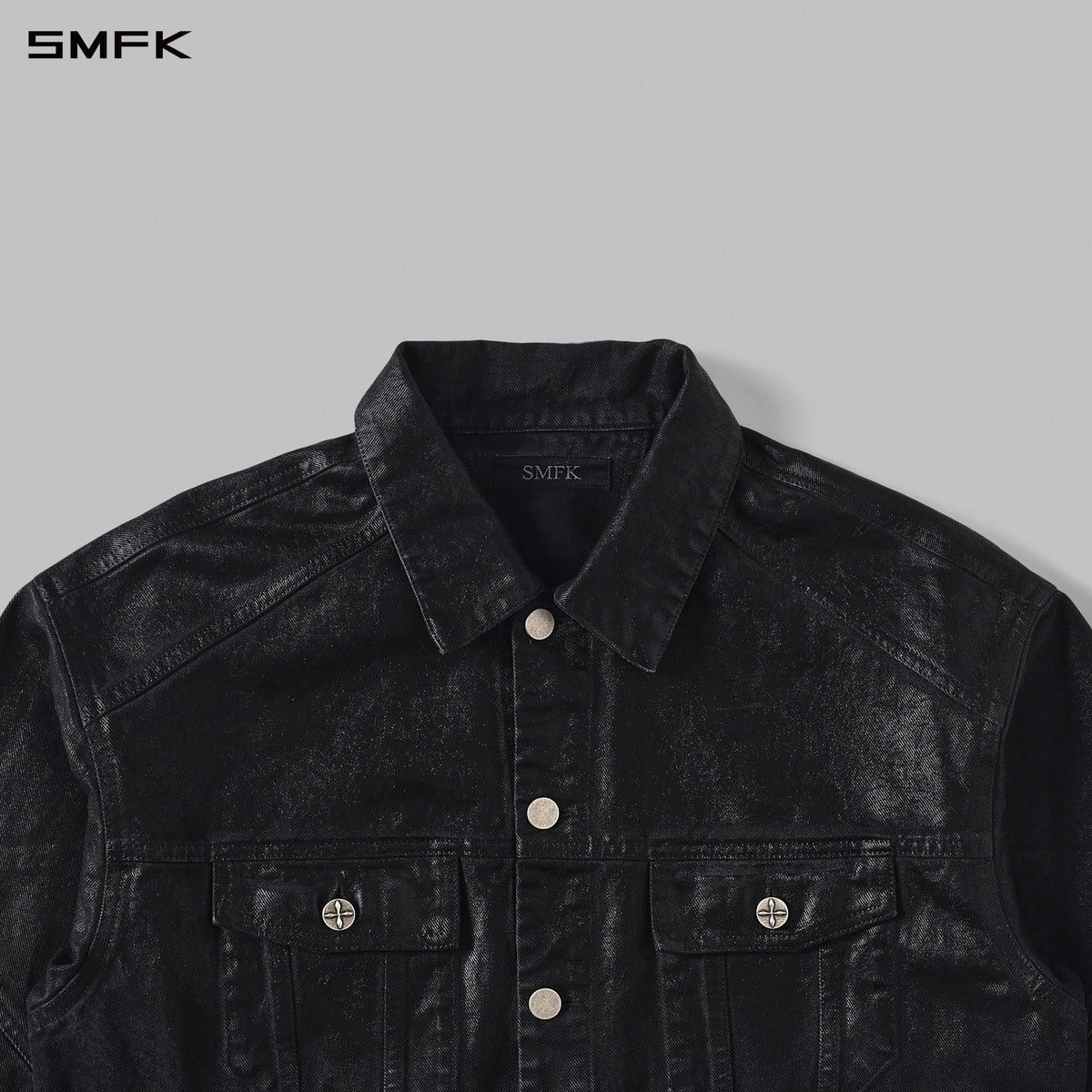 VINTAGE STORM FADE WAX LOOSE DENIM JACKET/FADE DENIM+WAX/U WAX BLACK