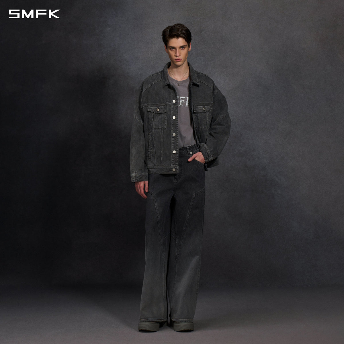 VINTAGE STORM FADE LOOSE DENIM JACKET/FADE DENIM/U FADE ASH