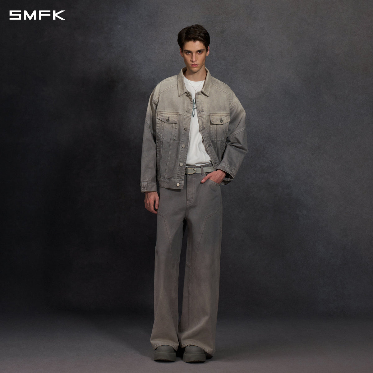 VINTAGE STORM FADE LOOSE DENIM JACKET/FADE DENIM/U FADE CLOUD GREY